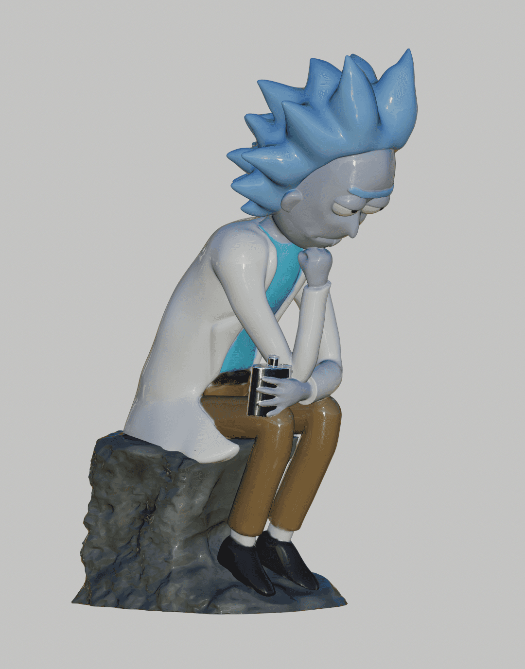 Rick The Thinker 3d model