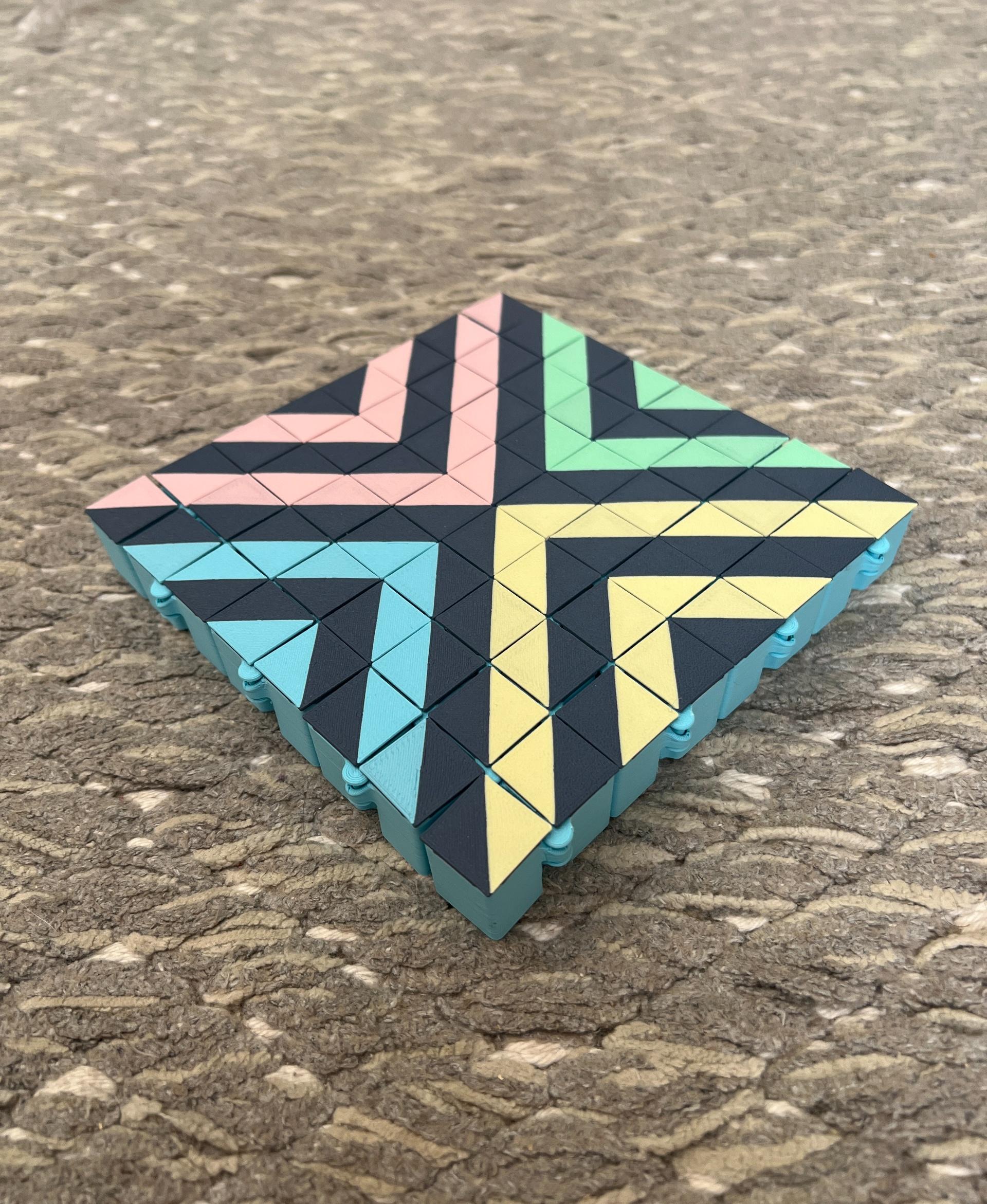 Auxetic Tile // 18mm Diagonal Split 3d model