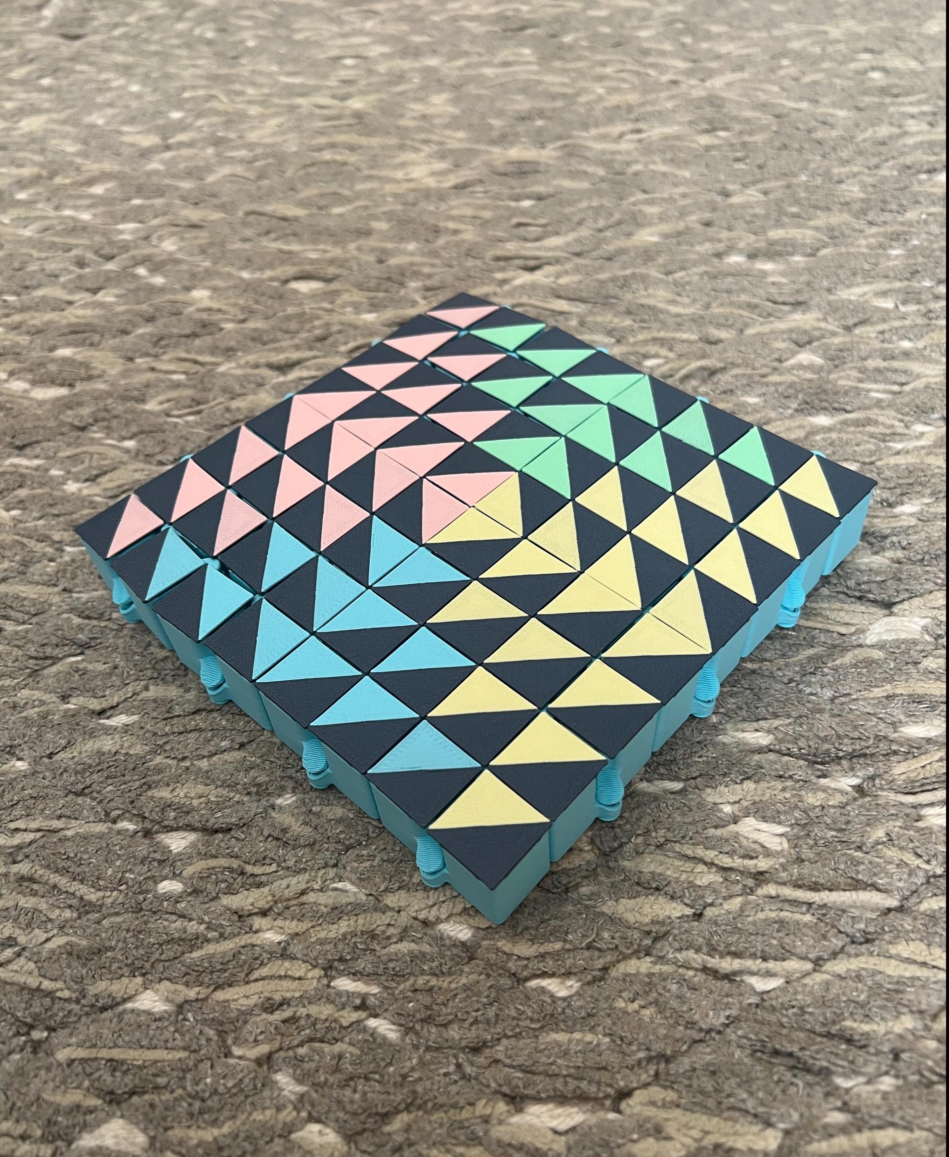 Auxetic Tile // 18mm Diagonal Split 3d model