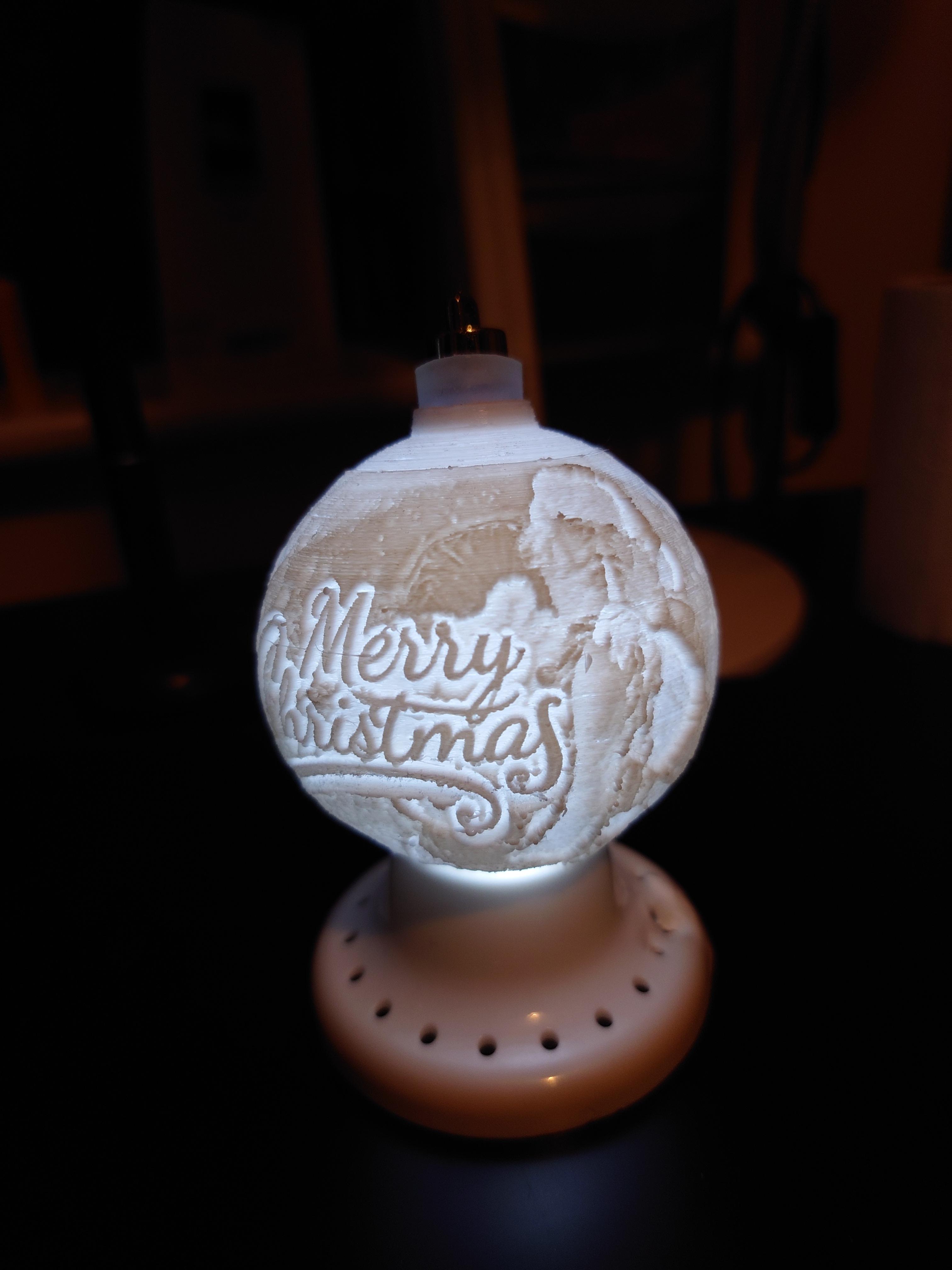 Christmas Bauble Tree Decoration Lithophane 3d model