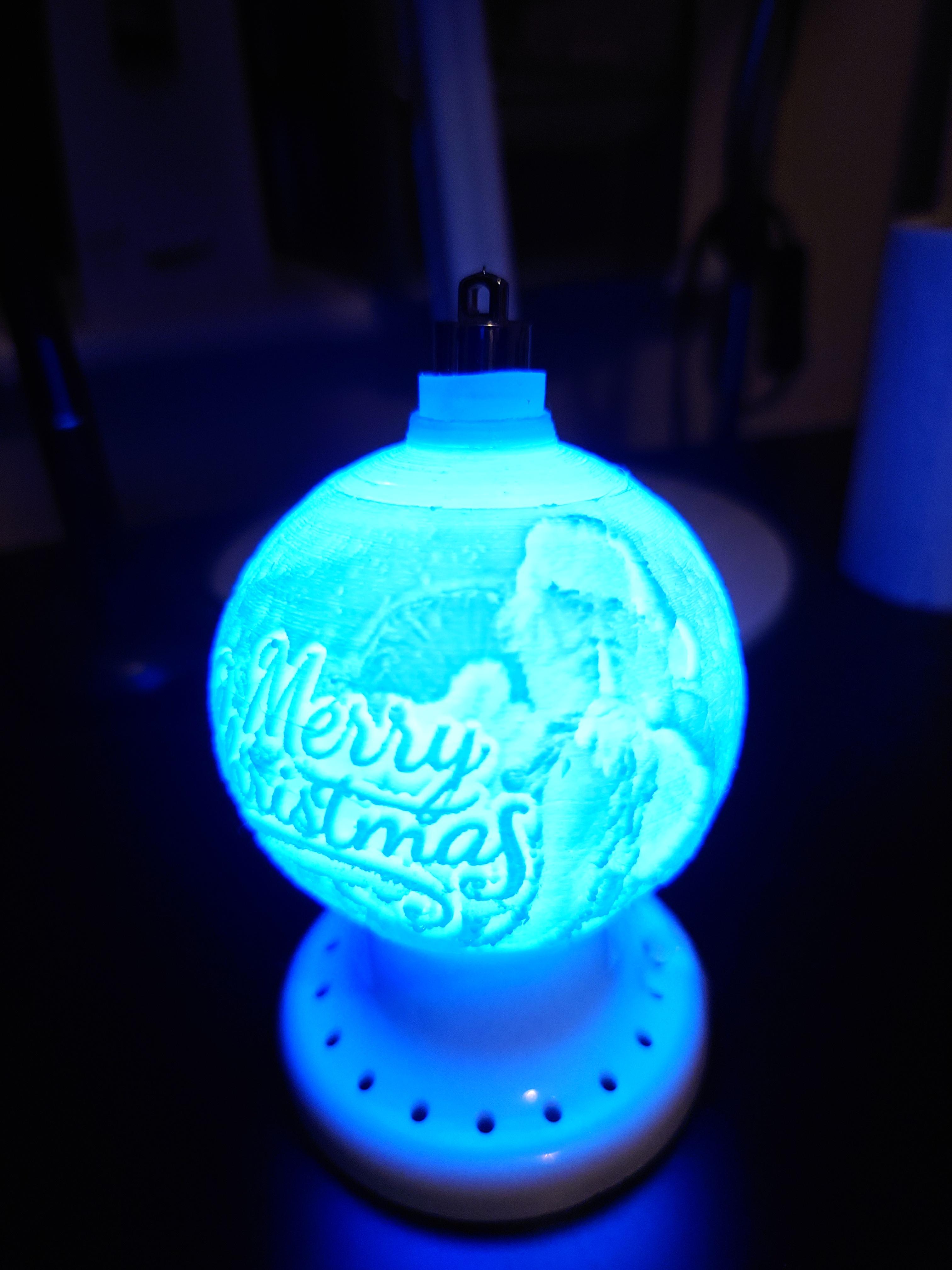 Christmas Bauble Tree Decoration Lithophane 3d model