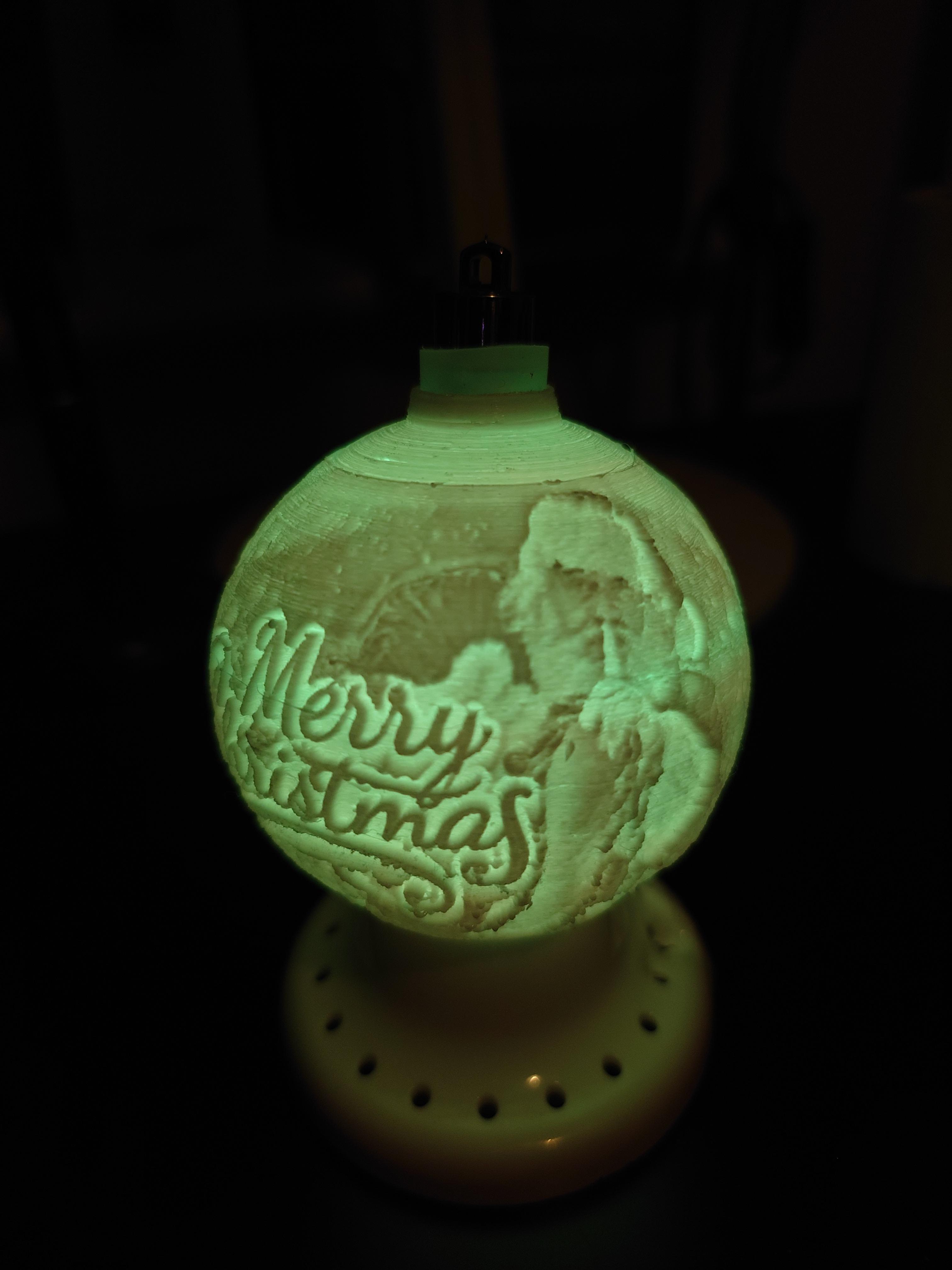 Christmas Bauble Tree Decoration Lithophane 3d model