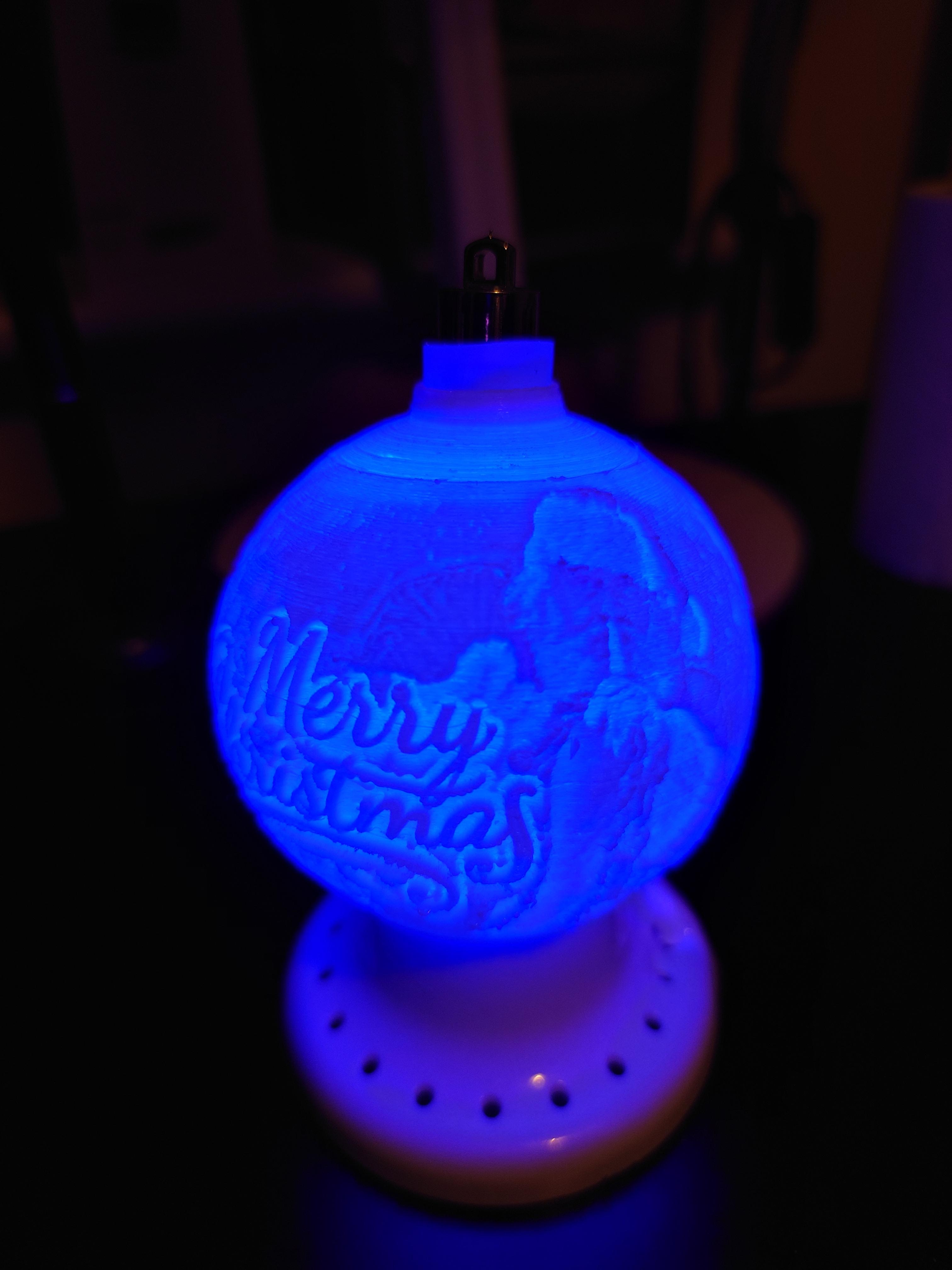 Christmas Bauble Tree Decoration Lithophane 3d model