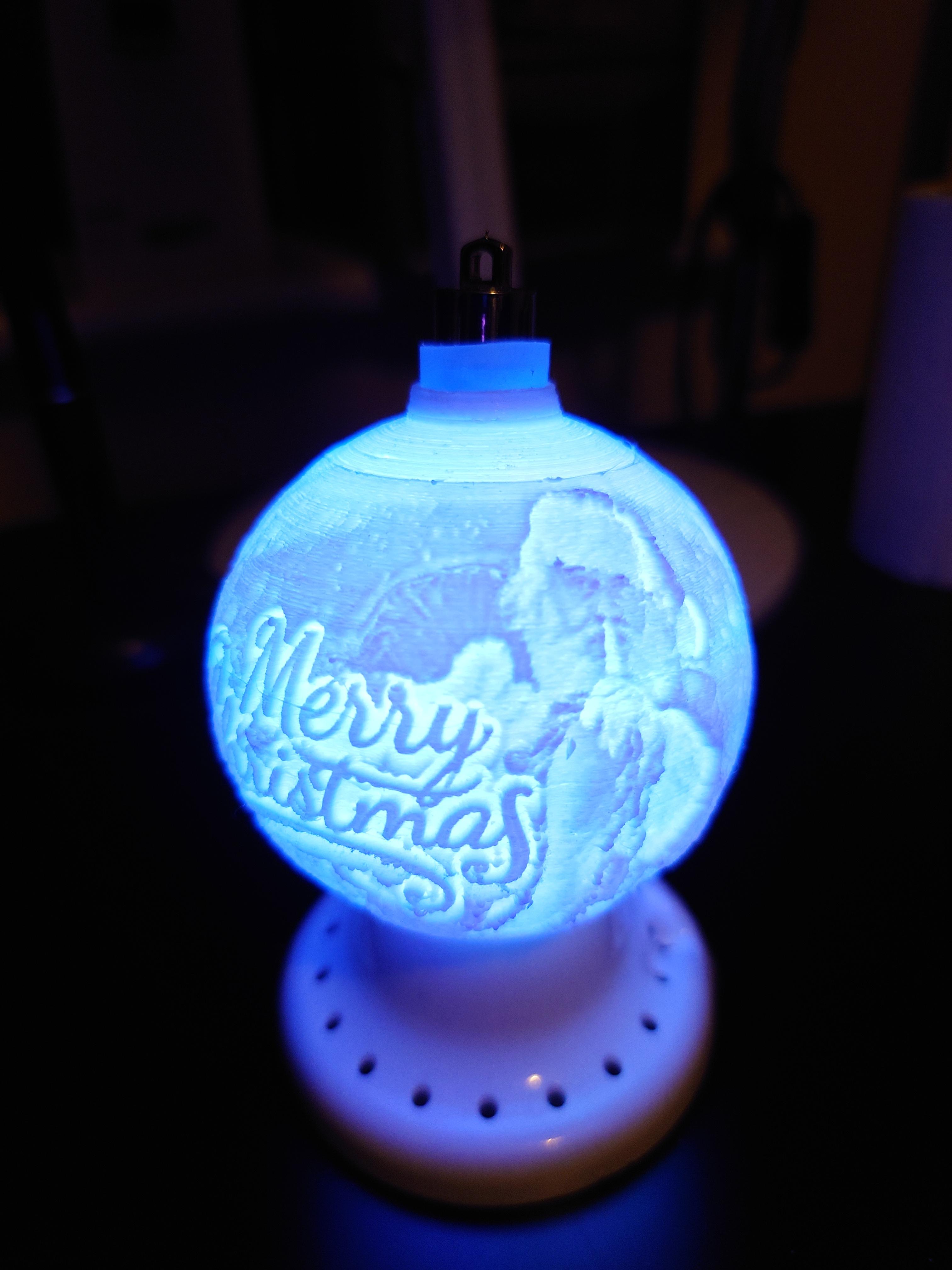 Christmas Bauble Tree Decoration Lithophane 3d model