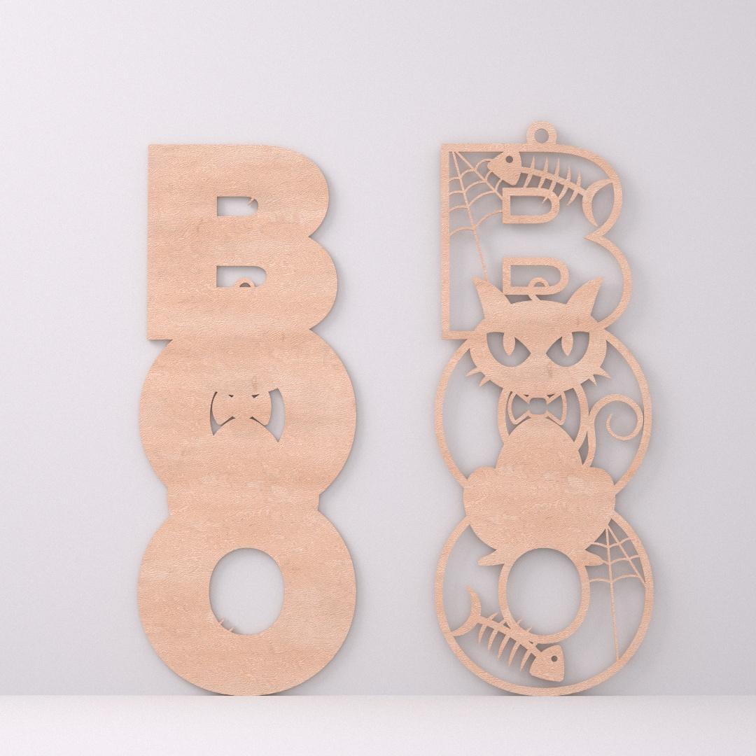 Gato Boo! /Cat Boo! Svg / CNC / 3D model 3d model