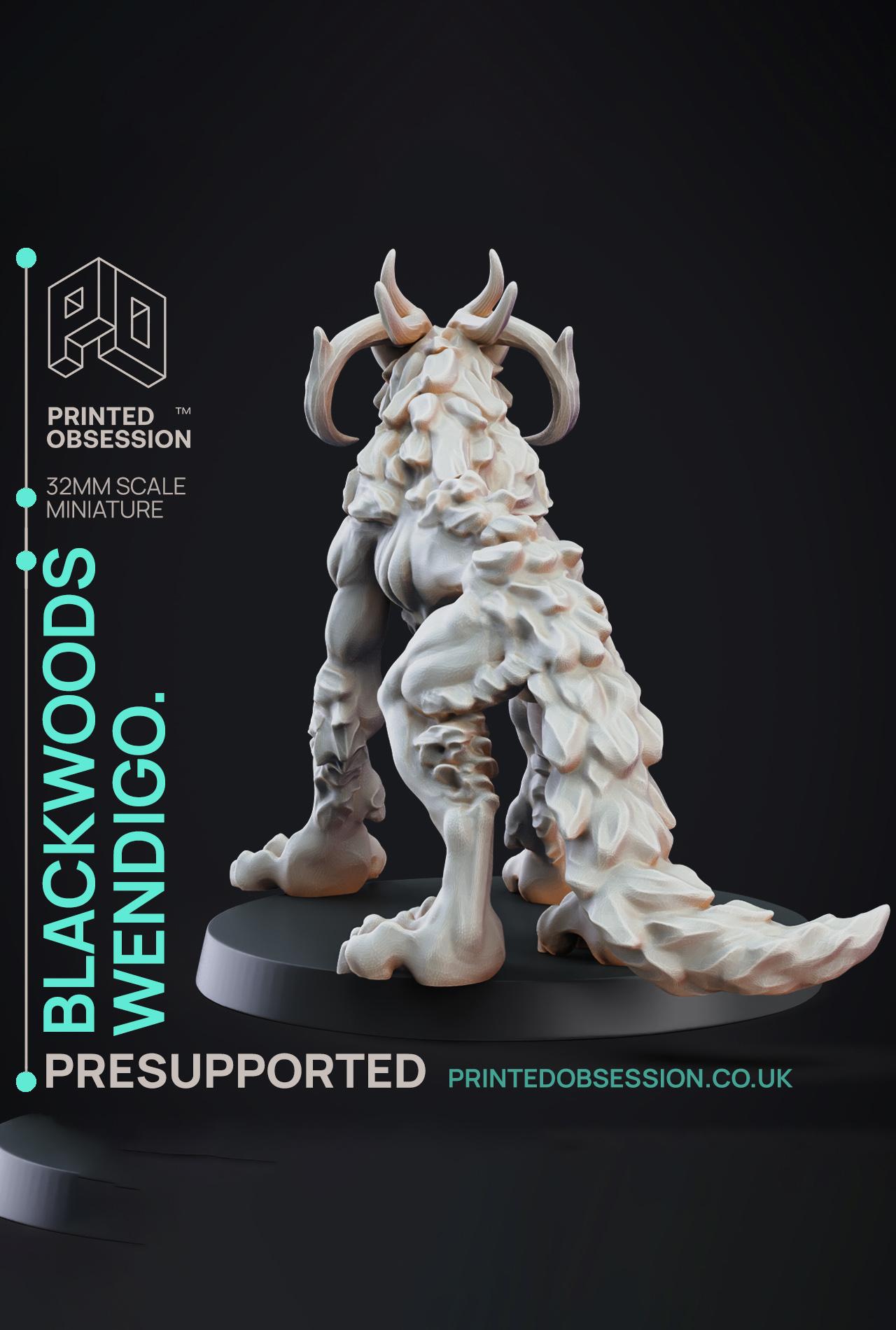 Wendigo - The Mists of Change - PRESUPPORTED - Illustrated and Stats - 32mm scale			 3d model