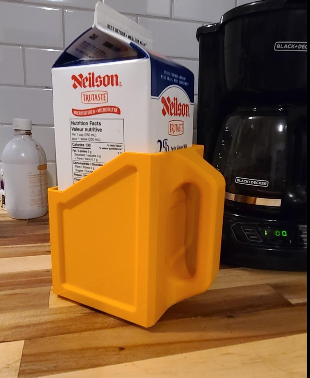 MilkCarton_Cradle - Friction fit works great  - 3d model