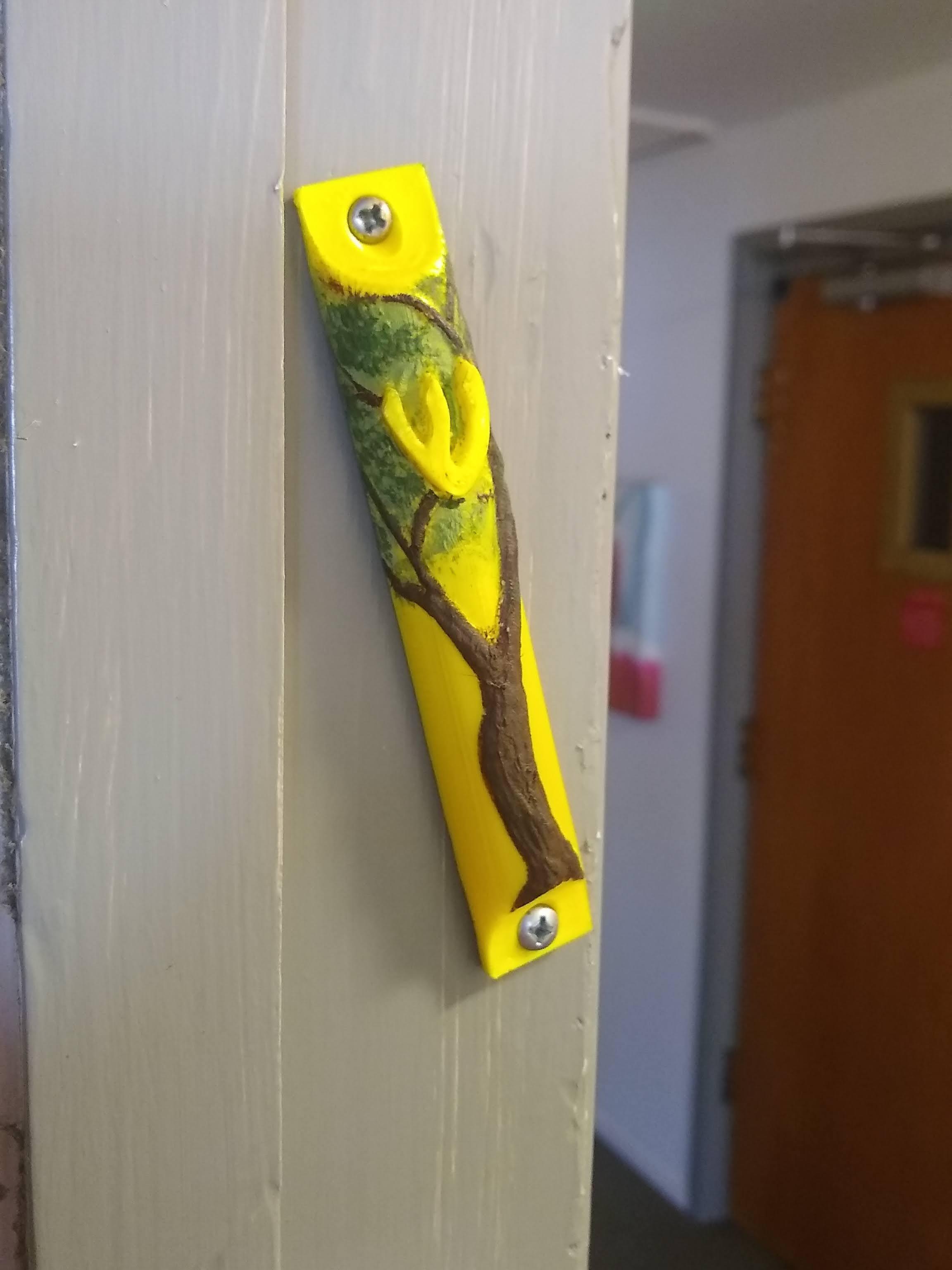 Mezuzah with tree relief 3d model