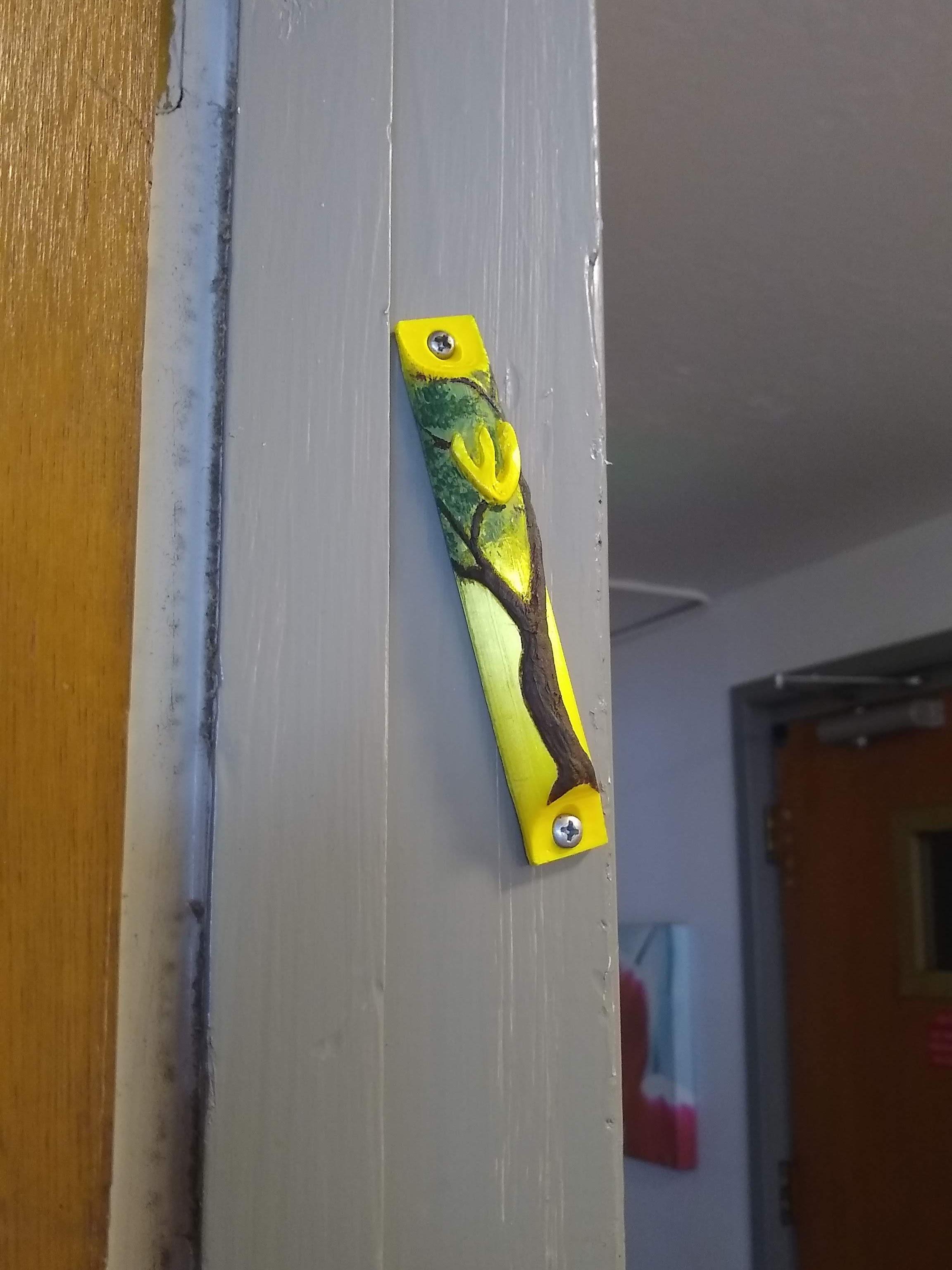 Mezuzah with tree relief 3d model