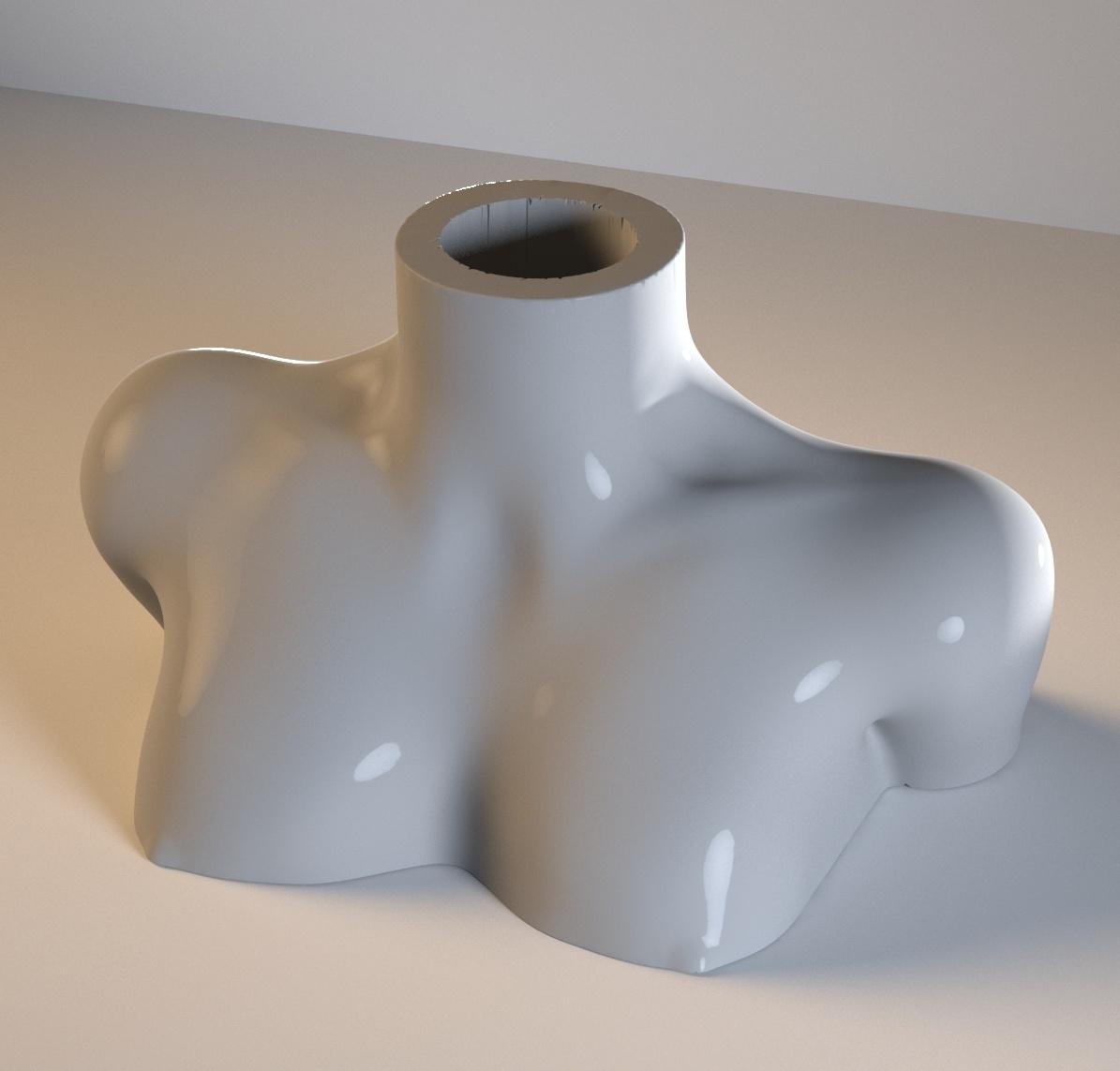 Female body candle holder 3d model