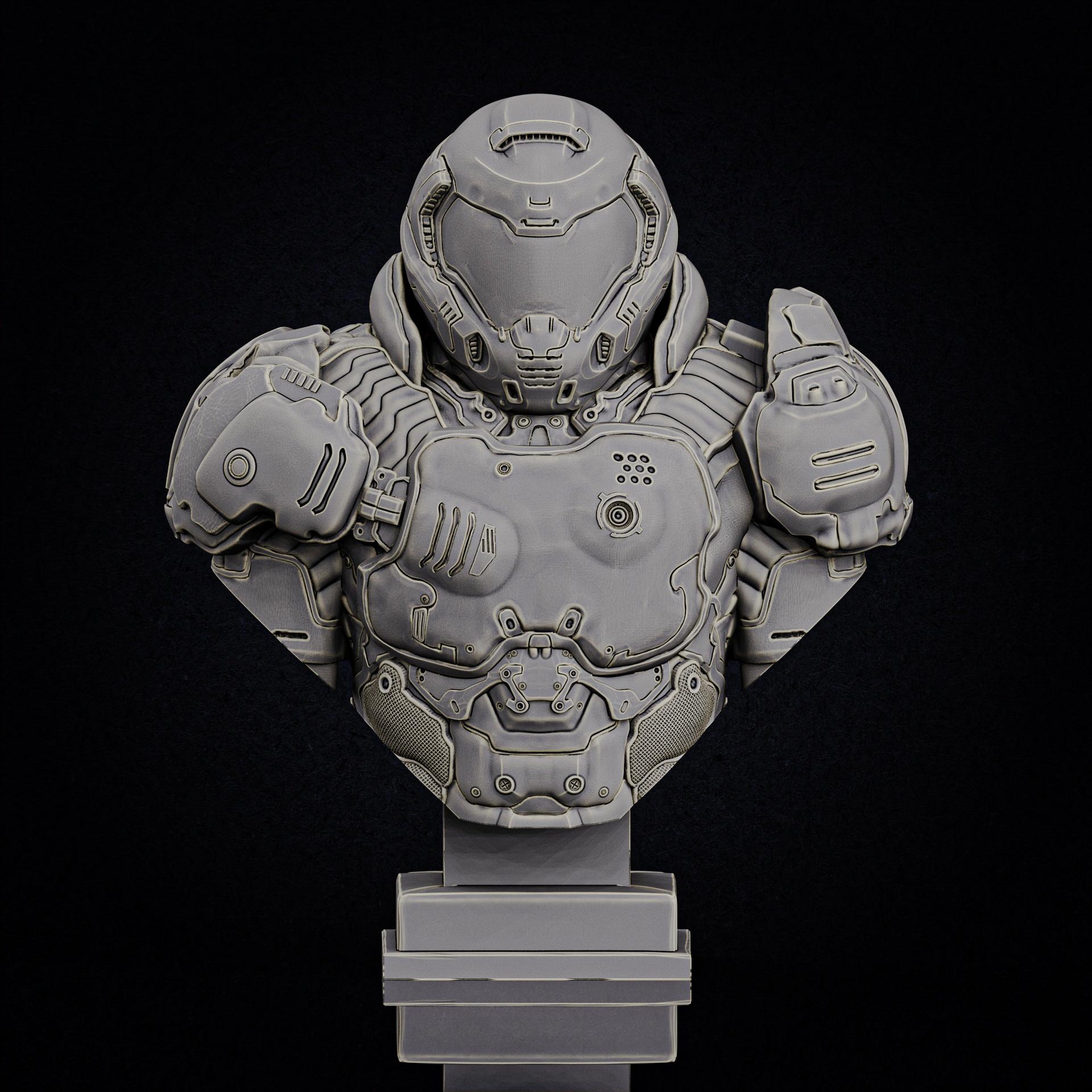 DoomGuy - (Pre-Supported) 3d model