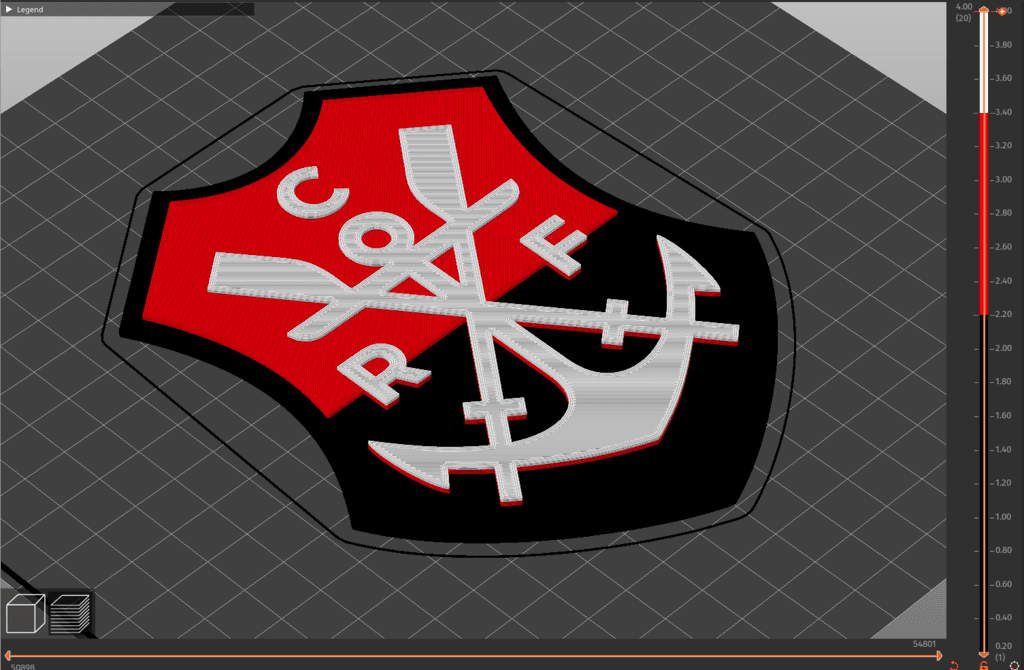 Escudo Flamengo (remo) 3d model