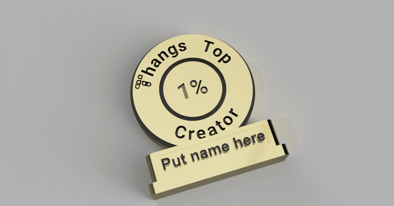 Thangs Top 1% Creator Trophy/Prize! 3d model