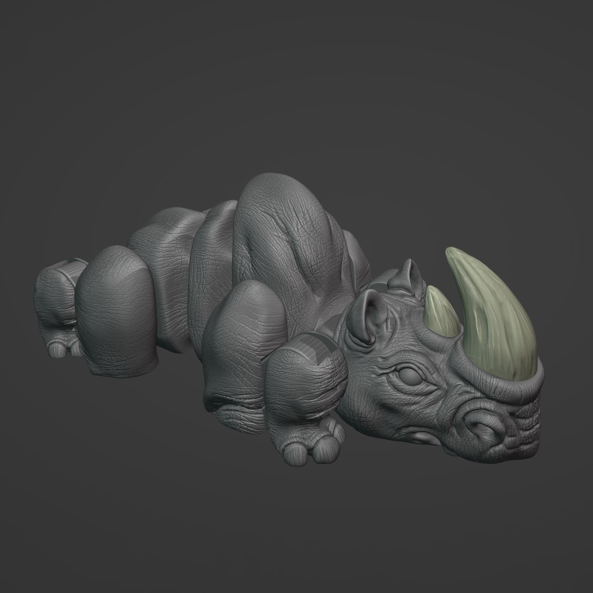 Armored Rhino 3d model