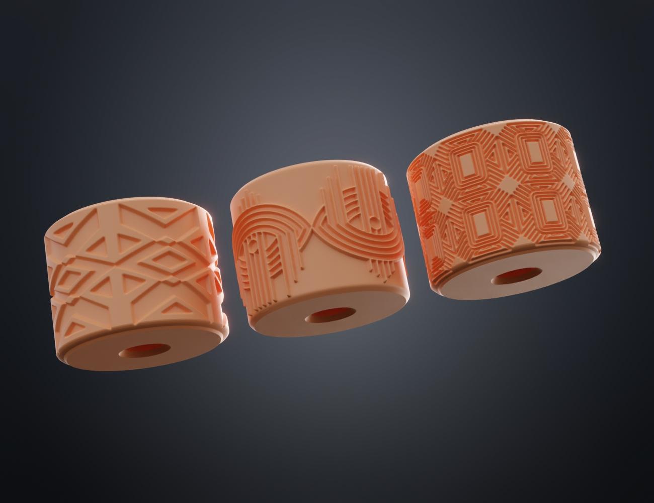 Texture Rollers Aztec middle Vol.3 (7-9) 3d model