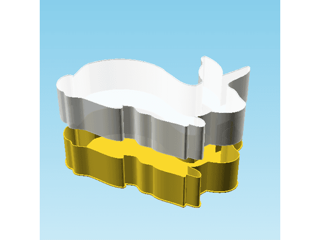 Rabbit 002A, nestable box (v2) #SpringThangs 3d model