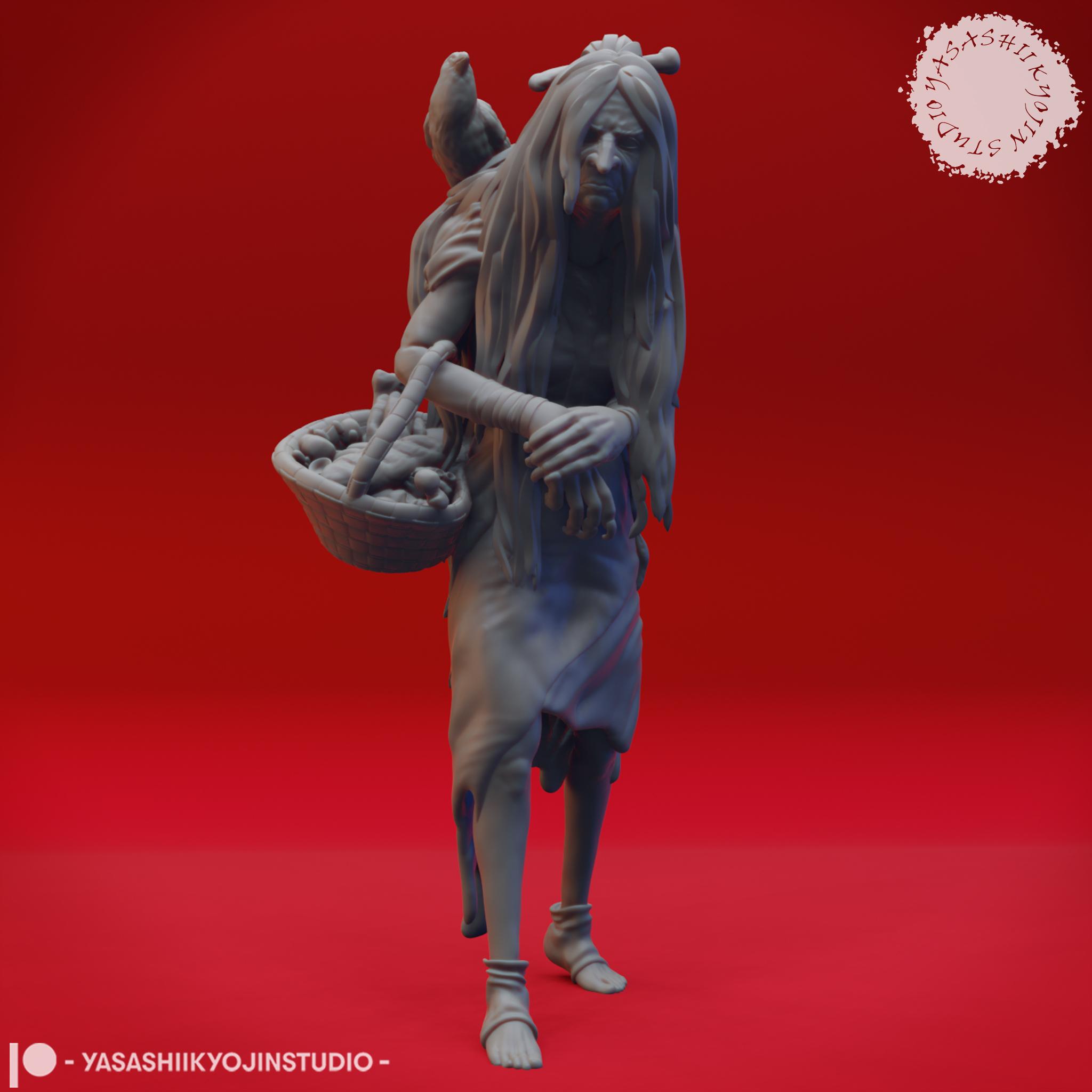 Green Hag - Tabletop Miniature (Pre-Supported) 3d model