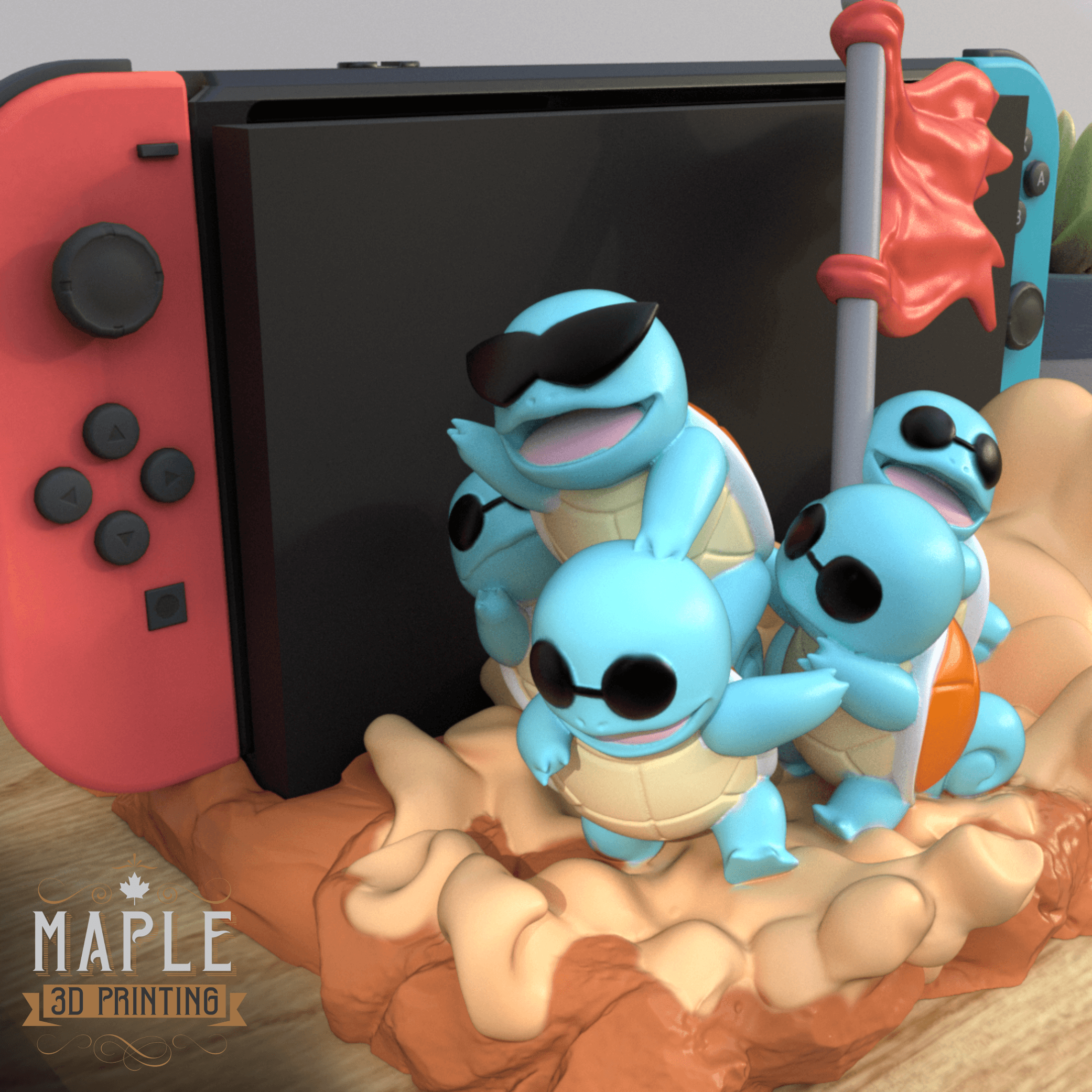 Nintendo Switch Dock - Squirtle Squad - Pokemon - Original/OLED 3d model