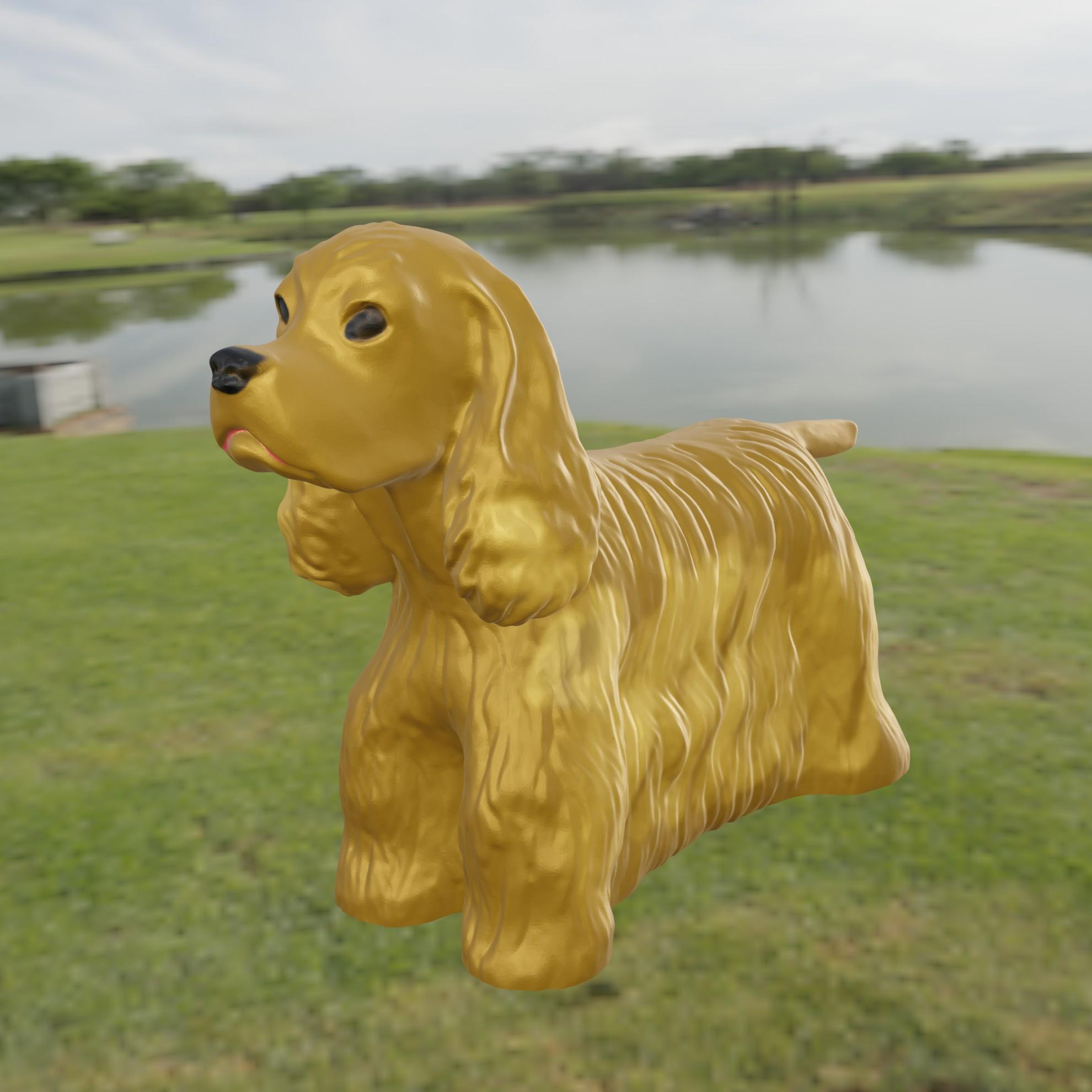 Cocker spaniel long haired 3d model