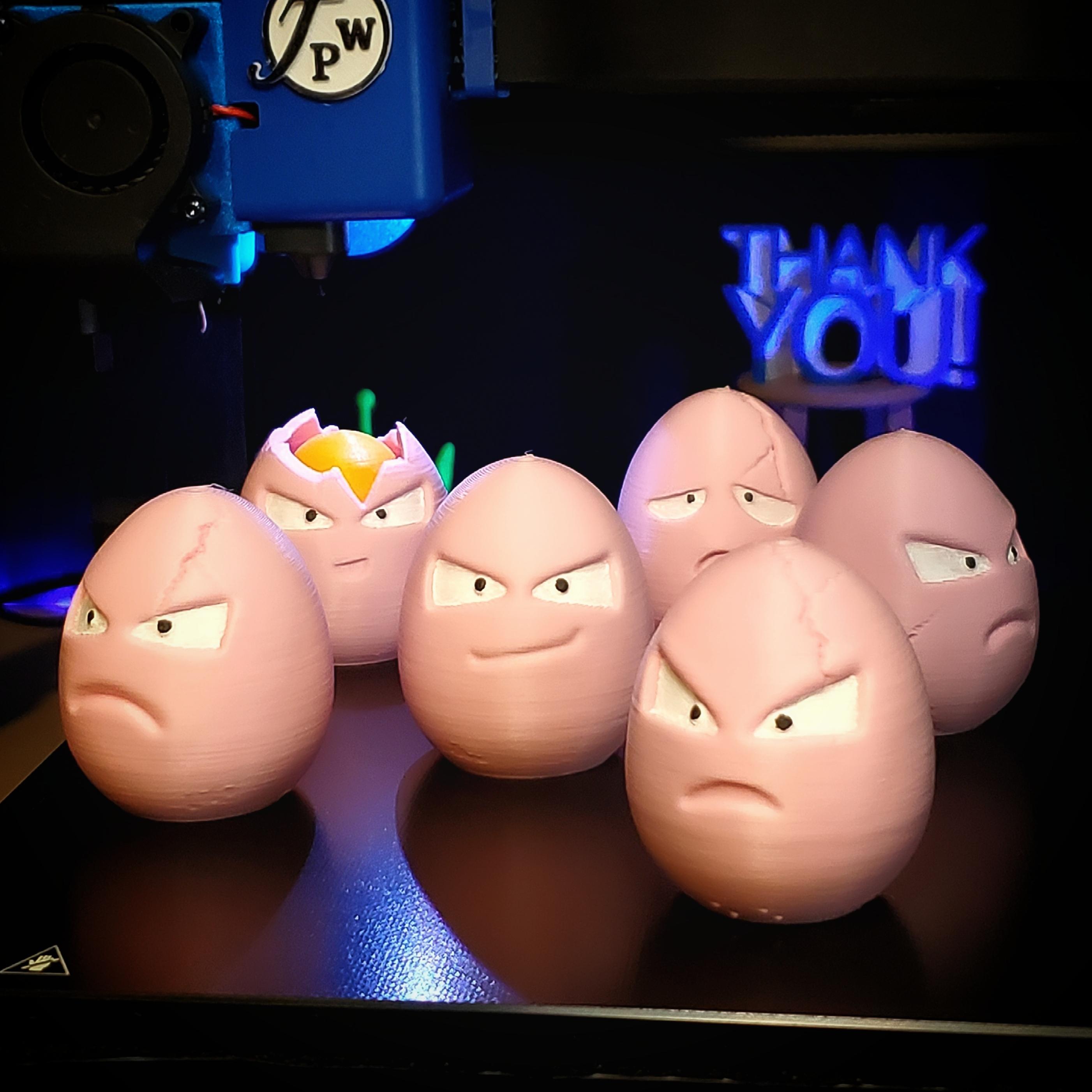 Exeggcute [SET of 6] Pokemon Fan Art Sculpture 3d model