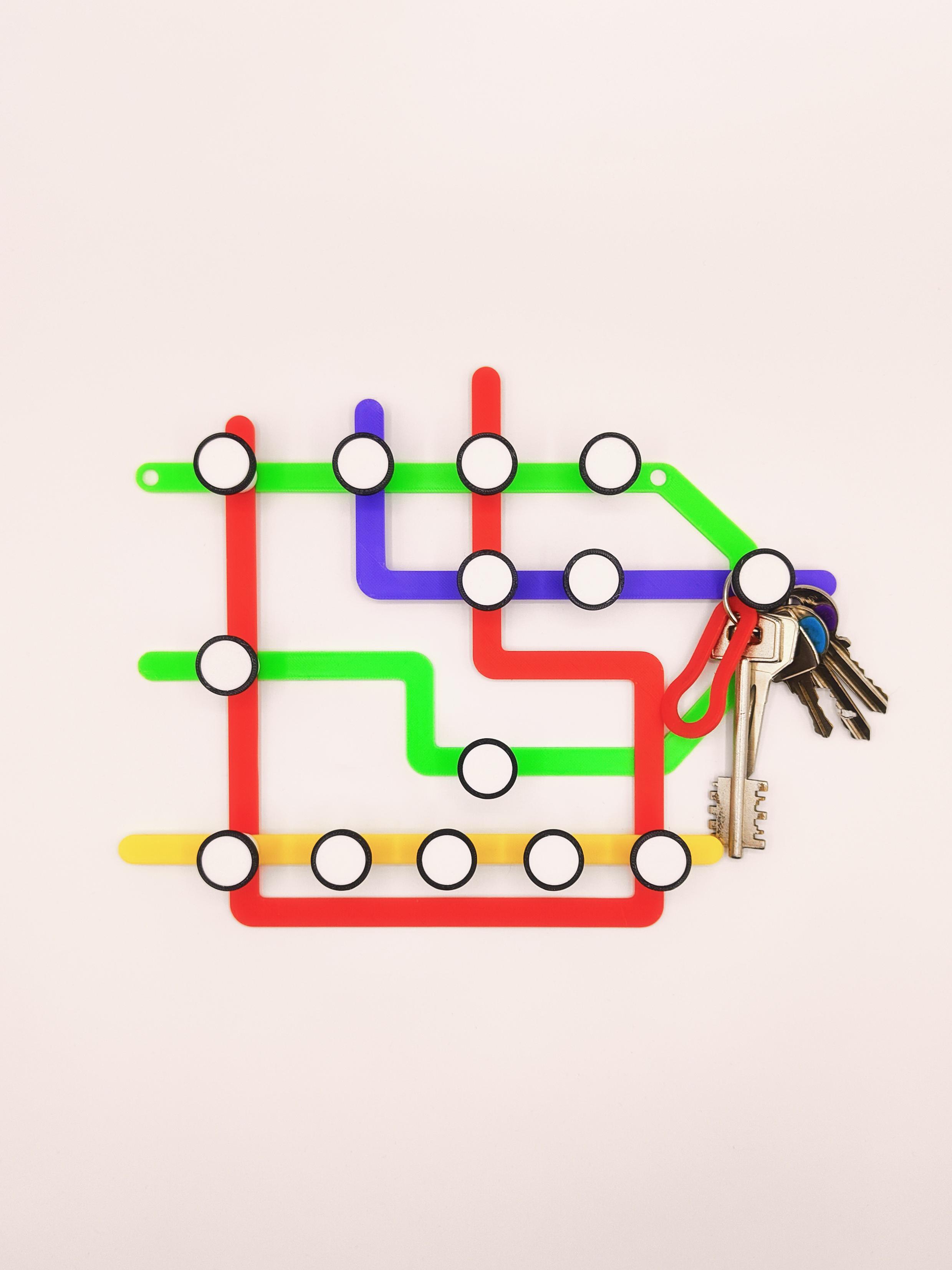 Mini Metro Key Holder 3d model