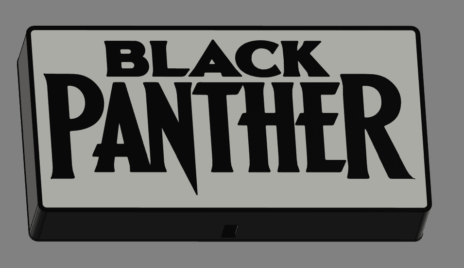 Black Panther light box.3mf 3d model