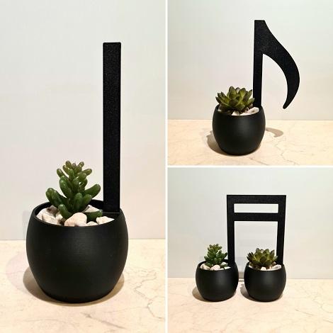 Music note planters #JuneTunes 3d model