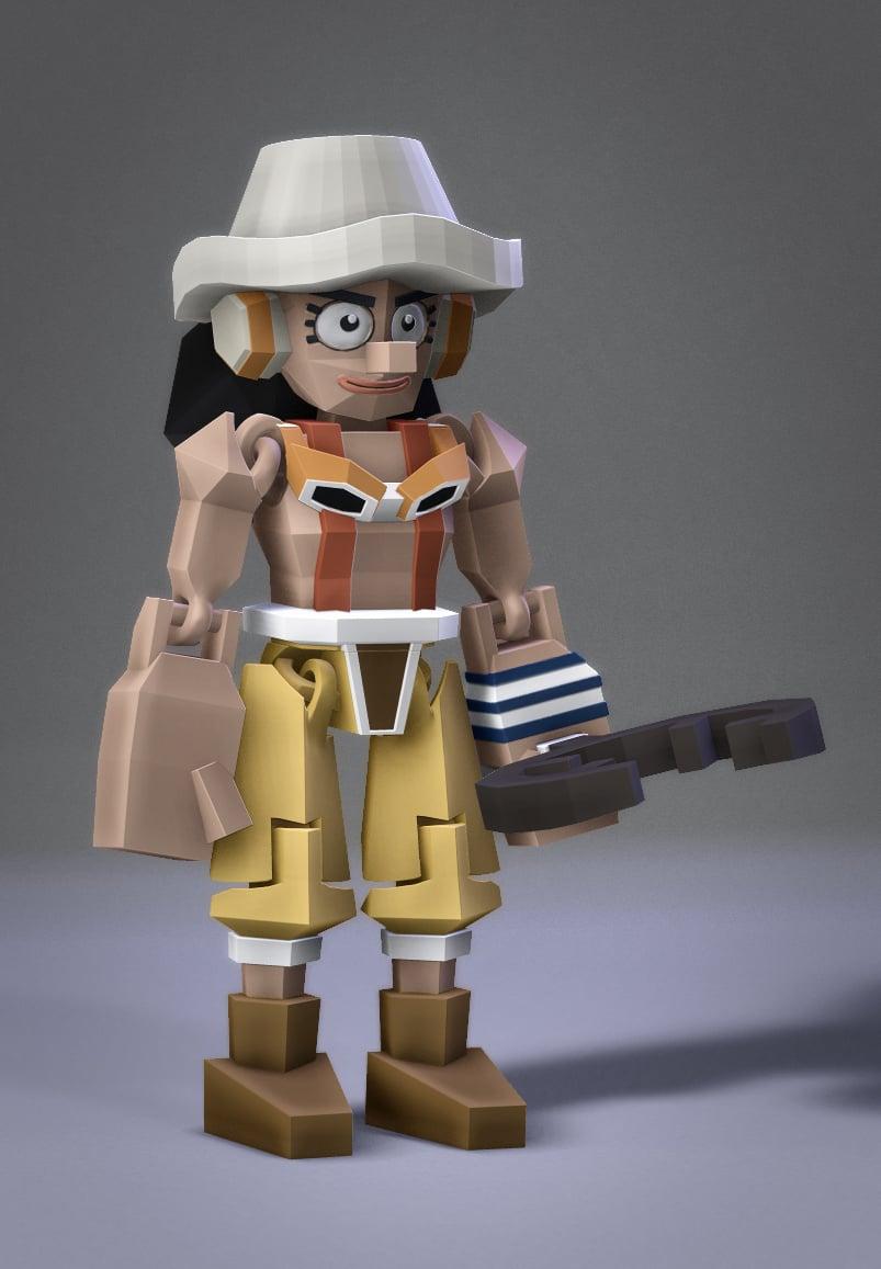 Low Poly Flexi Usopp 3d model