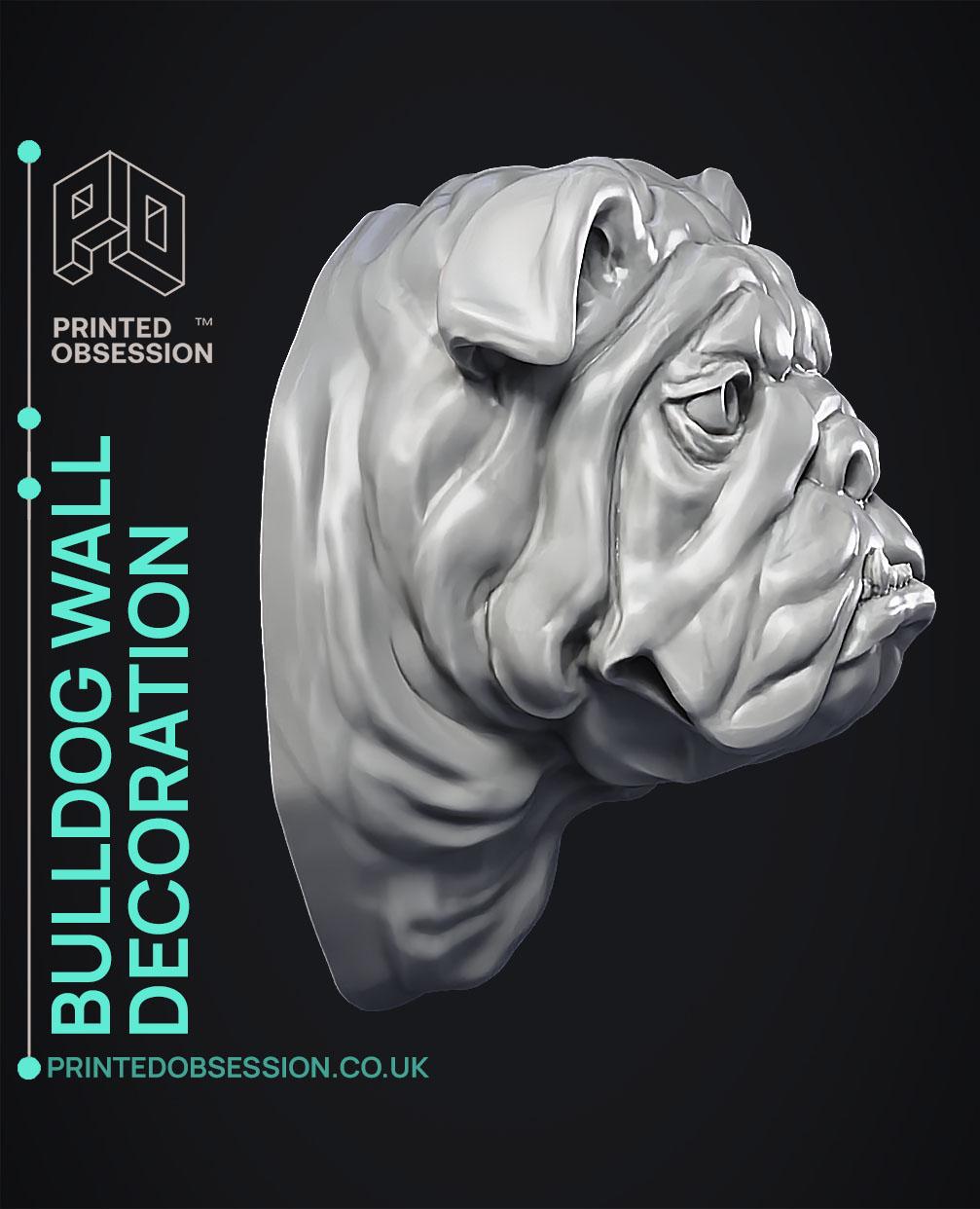 Bulldog - Wall Decoration 3d model