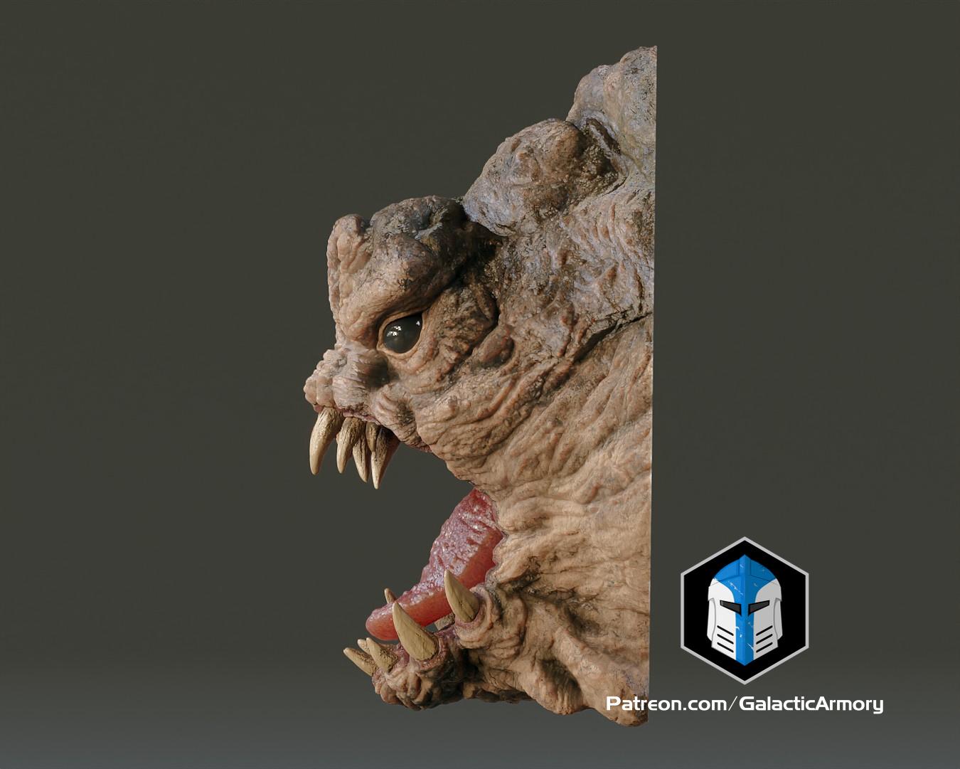 Life Sized Rancor Head Wall Mount - 3D Print Files 3d model