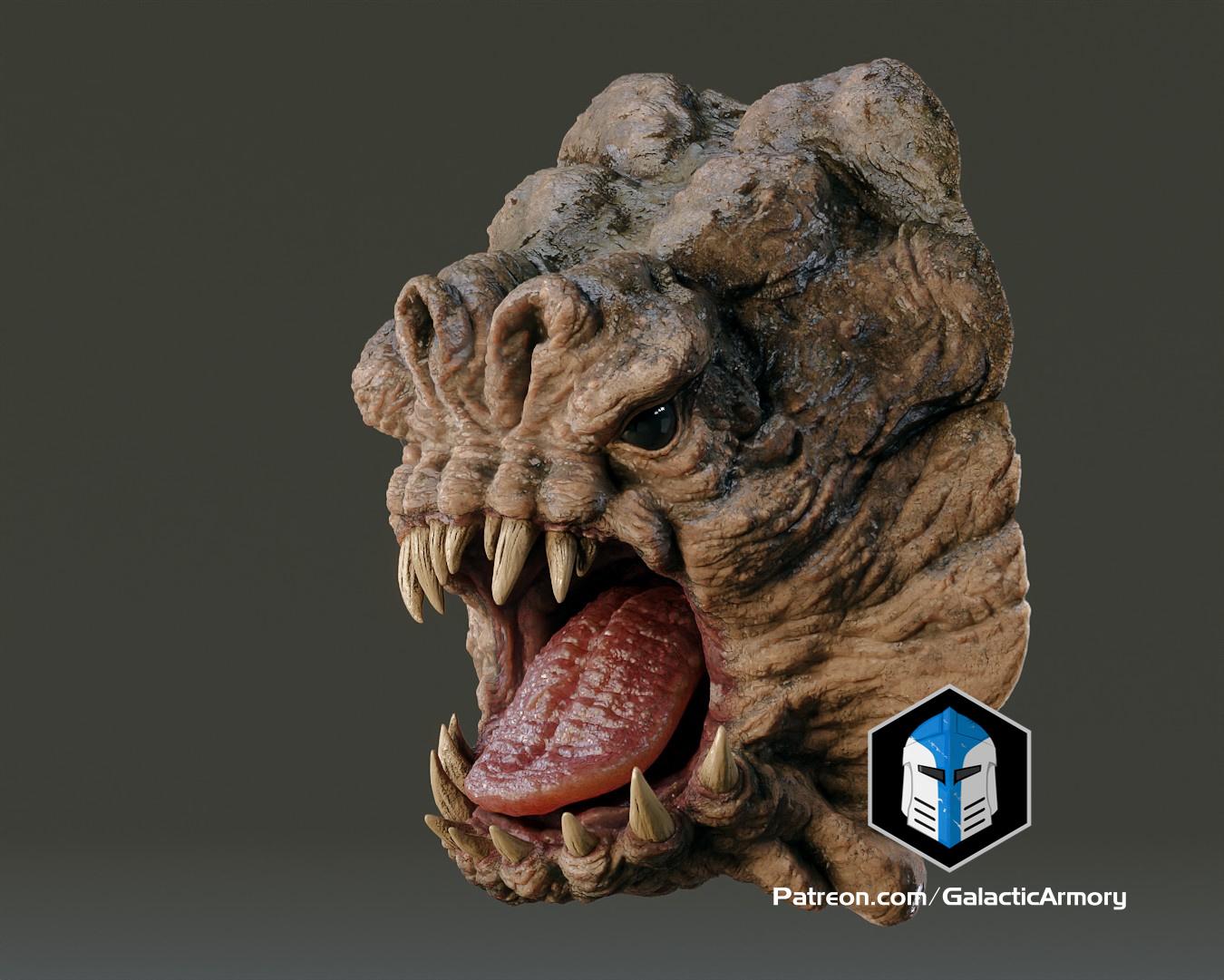 Life Sized Rancor Head Wall Mount - 3D Print Files 3d model