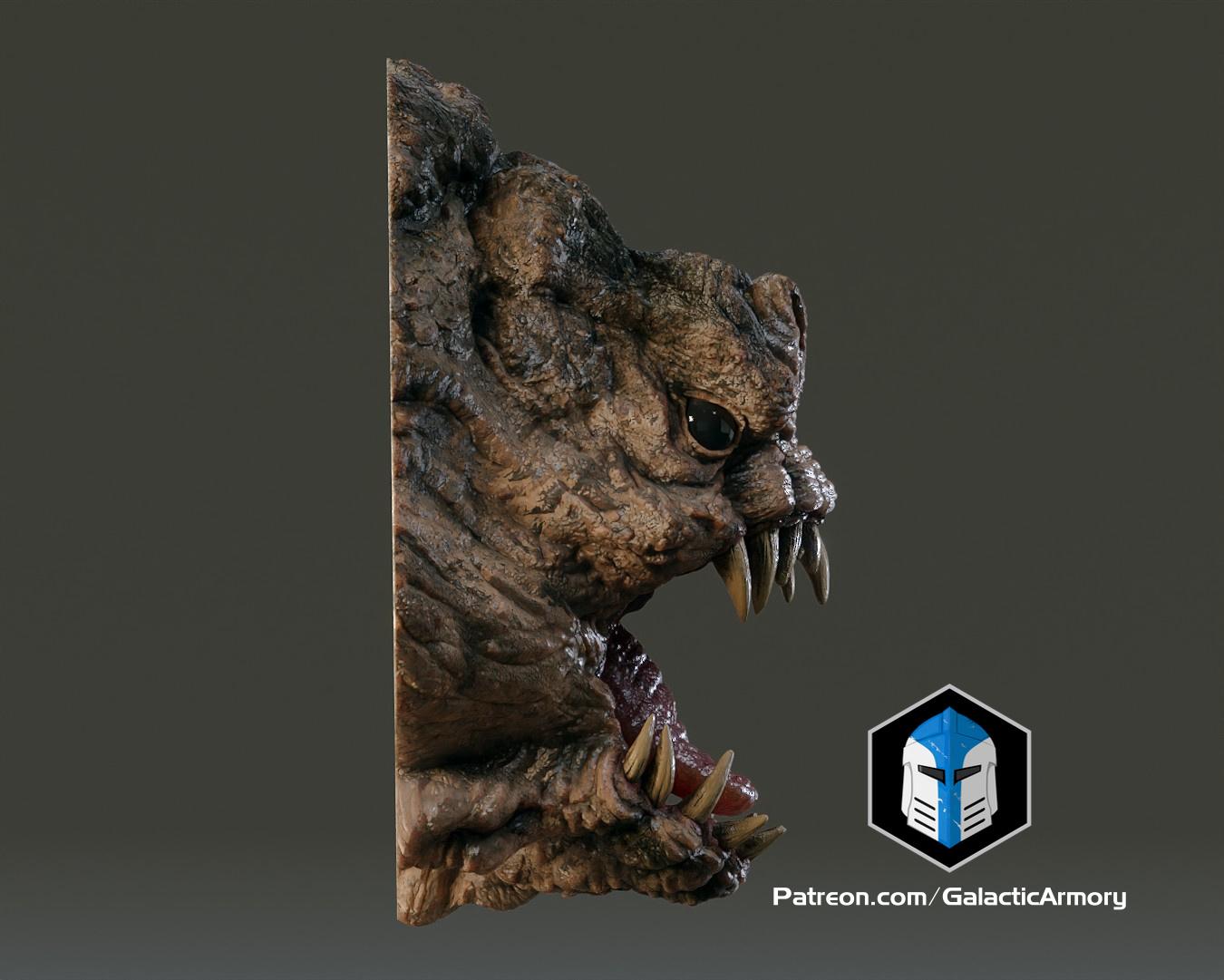 Life Sized Rancor Head Wall Mount - 3D Print Files 3d model