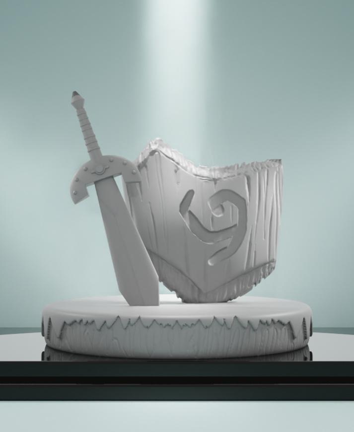 Deku Shield and Sword 3d model