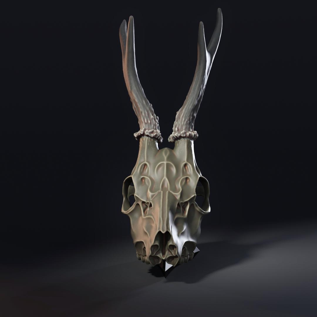 Deer Skull (Pre-Supported) 3d model