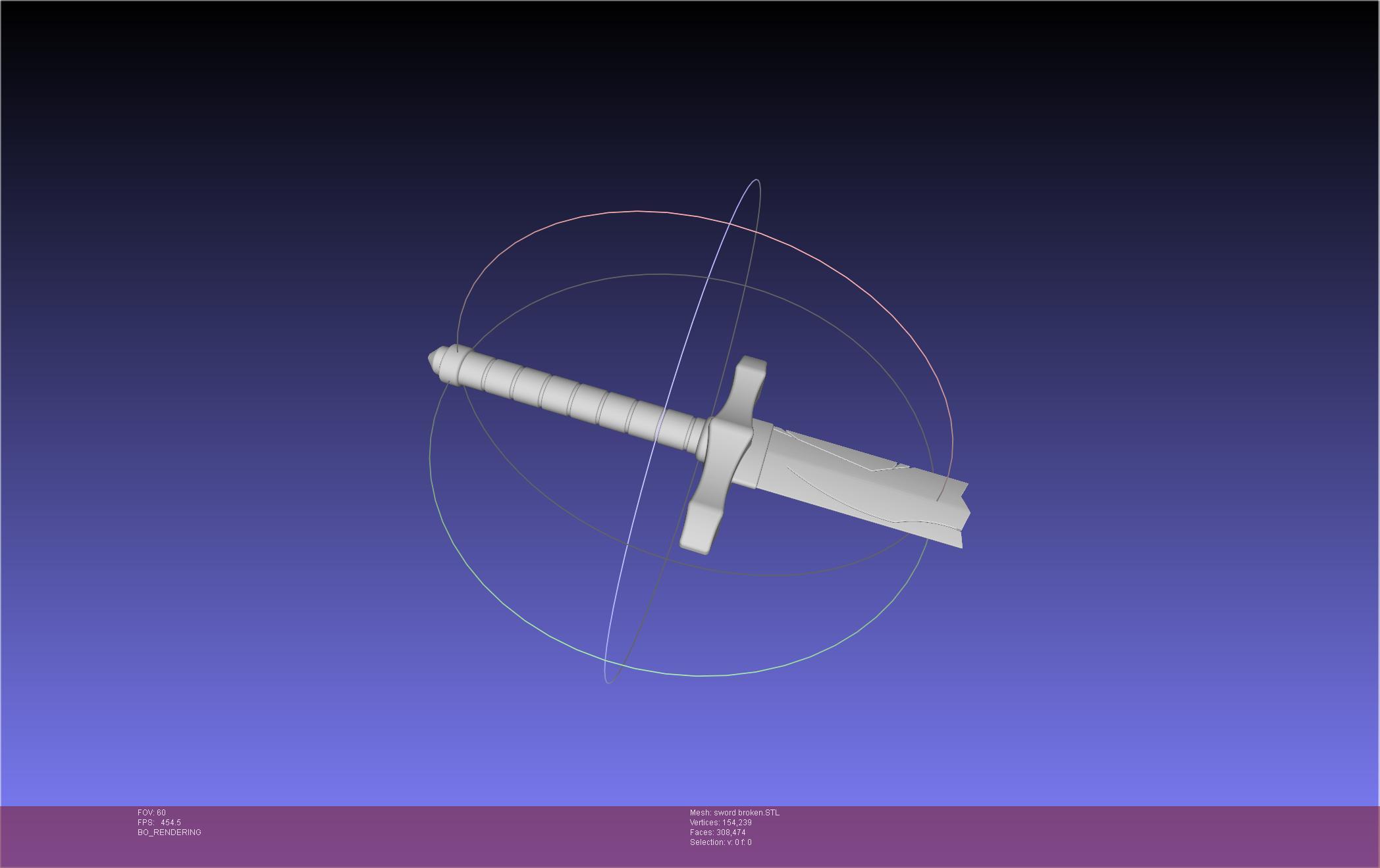 Solo Leveling Sword Intact And Broken Assembly 3d model