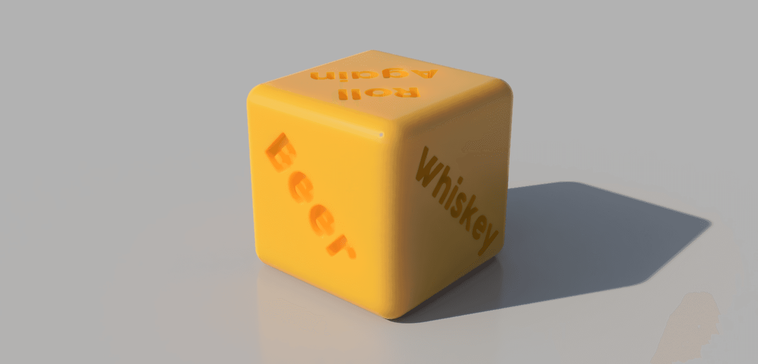 Drink decision dice 3d model