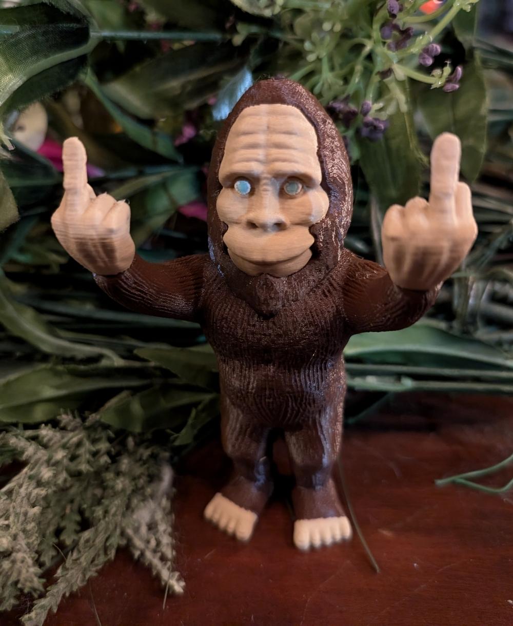 Bigfoot Middle Finger / 3MF Included / No Supports 3d model