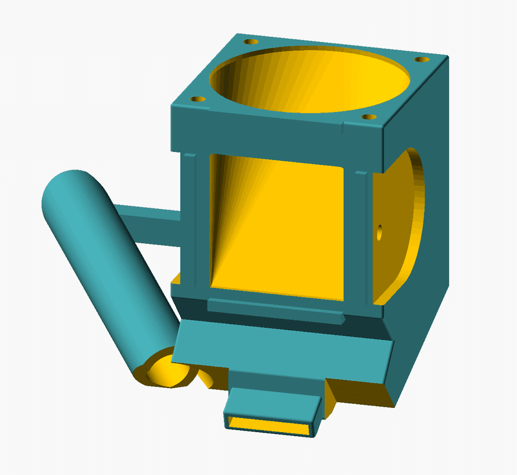 MPSMv2 Dual 40mm fan shroud + nozzle cam 3d model