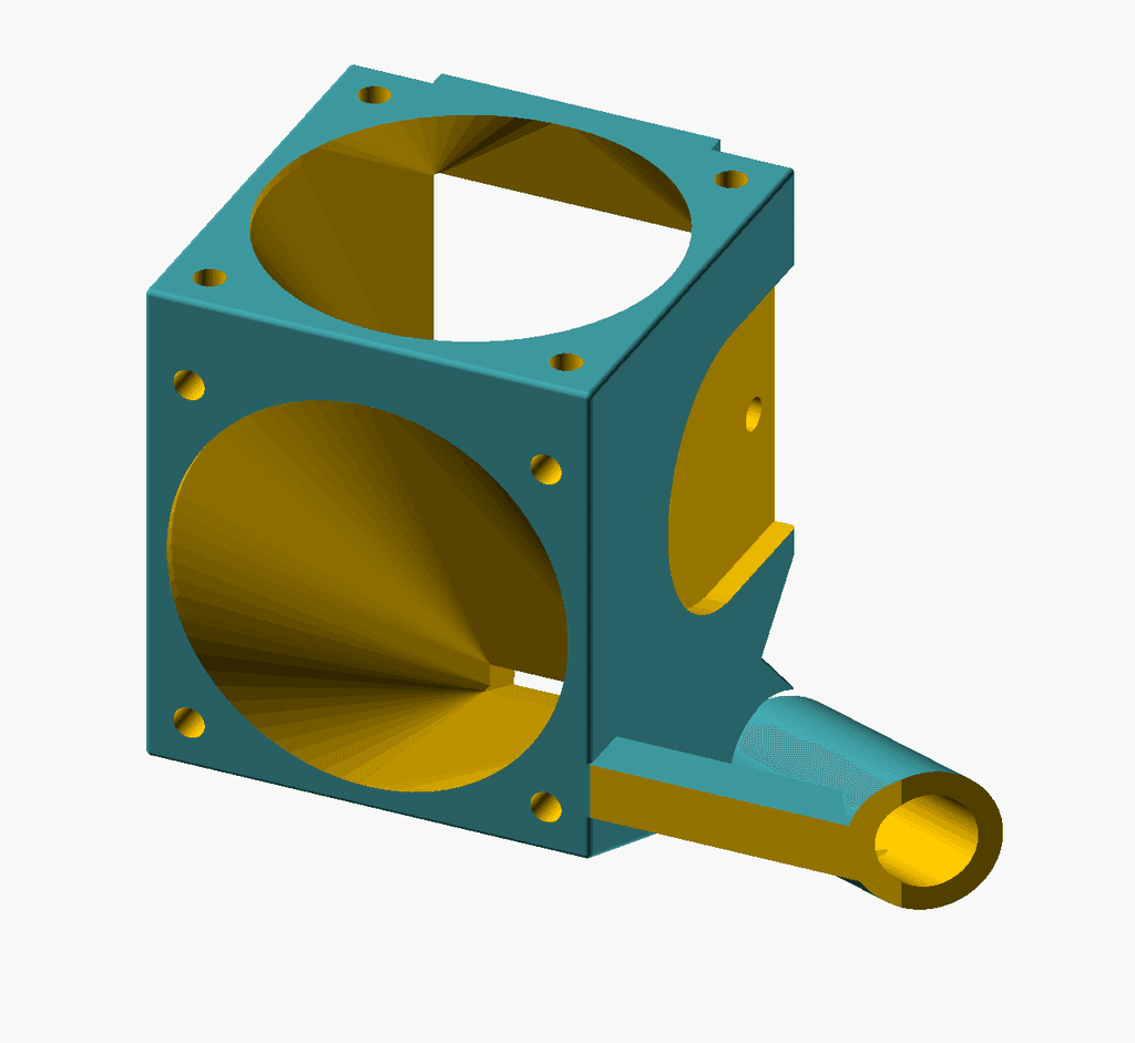 MPSMv2 Dual 40mm fan shroud + nozzle cam 3d model