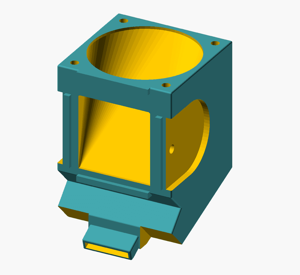 MPSMv2 Dual 40mm fan shroud + nozzle cam 3d model