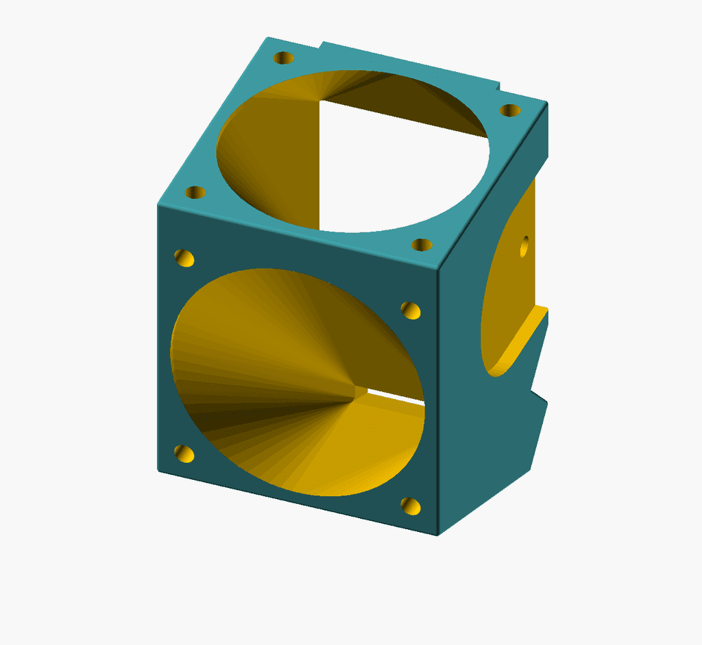 MPSMv2 Dual 40mm fan shroud + nozzle cam 3d model