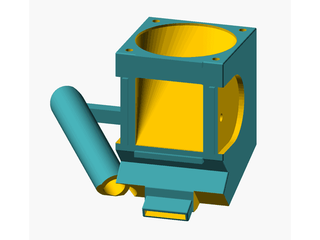 MPSMv2 Dual 40mm fan shroud + nozzle cam 3d model