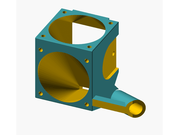 MPSMv2 Dual 40mm fan shroud + nozzle cam 3d model