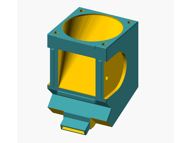 MPSMv2 Dual 40mm fan shroud + nozzle cam 3d model