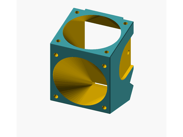 MPSMv2 Dual 40mm fan shroud + nozzle cam 3d model