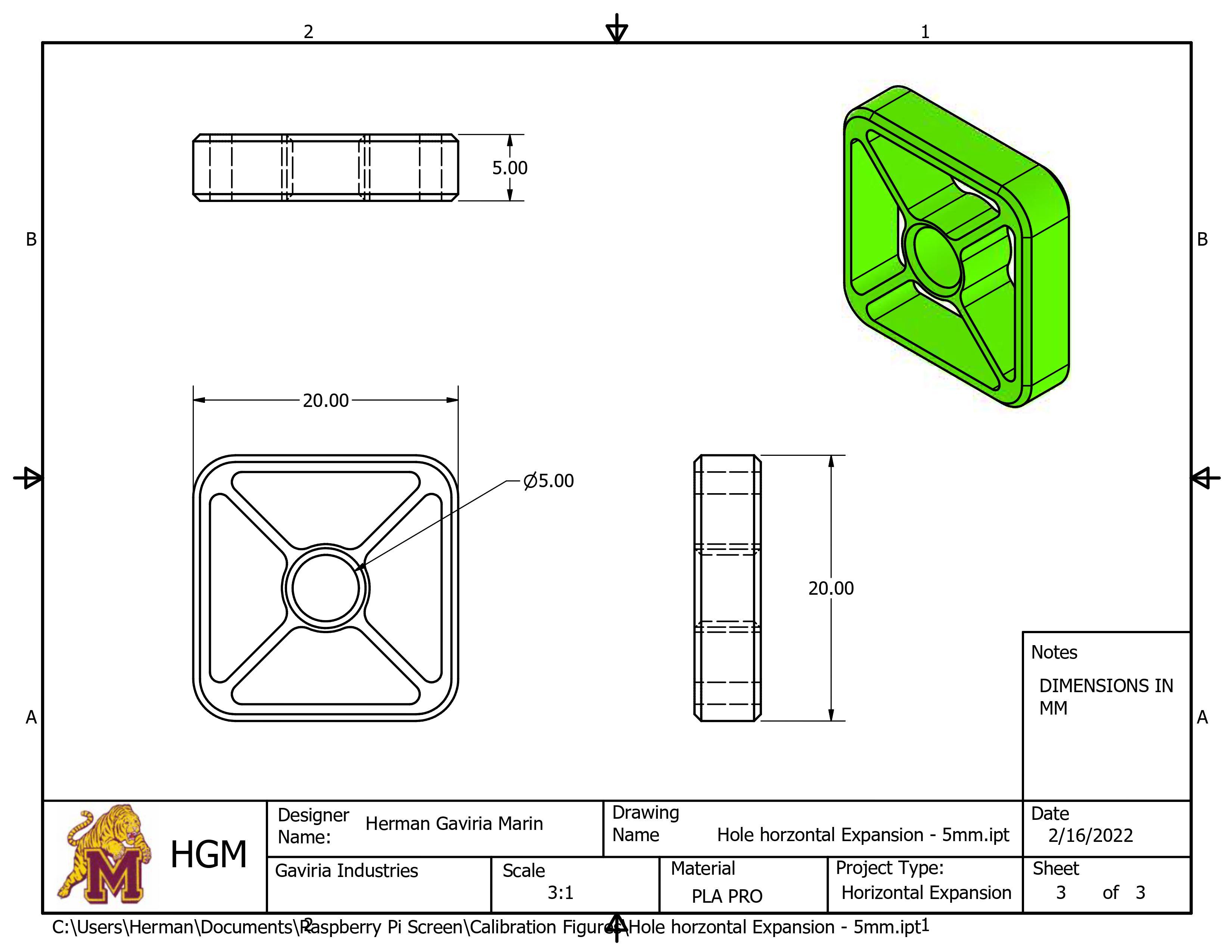 Horizontal Expansion Calibration Figures 3d model