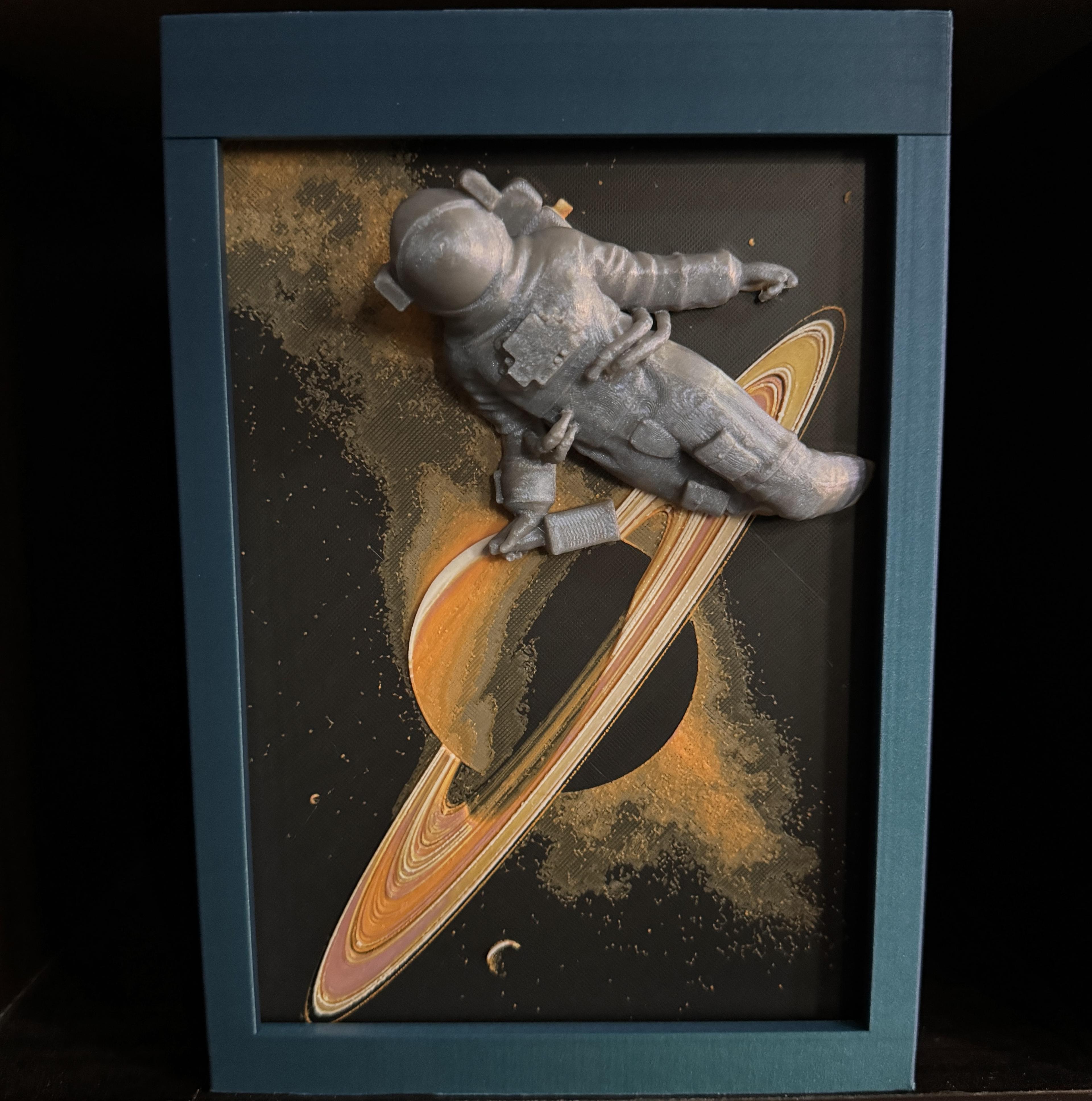 Drunk in Space - Hueforge Wall Mountable Frame Compatible - Hueforge Hybrid Print 3d model