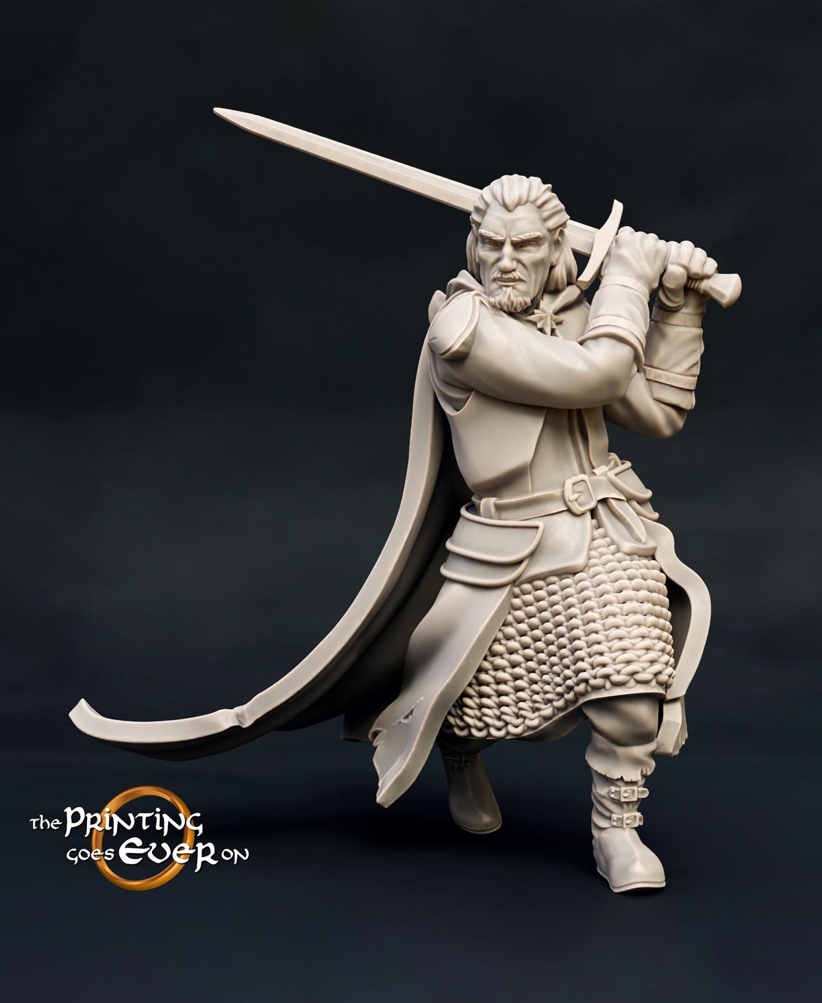 Rangers with Swords - On Foot and Mounted 3d model