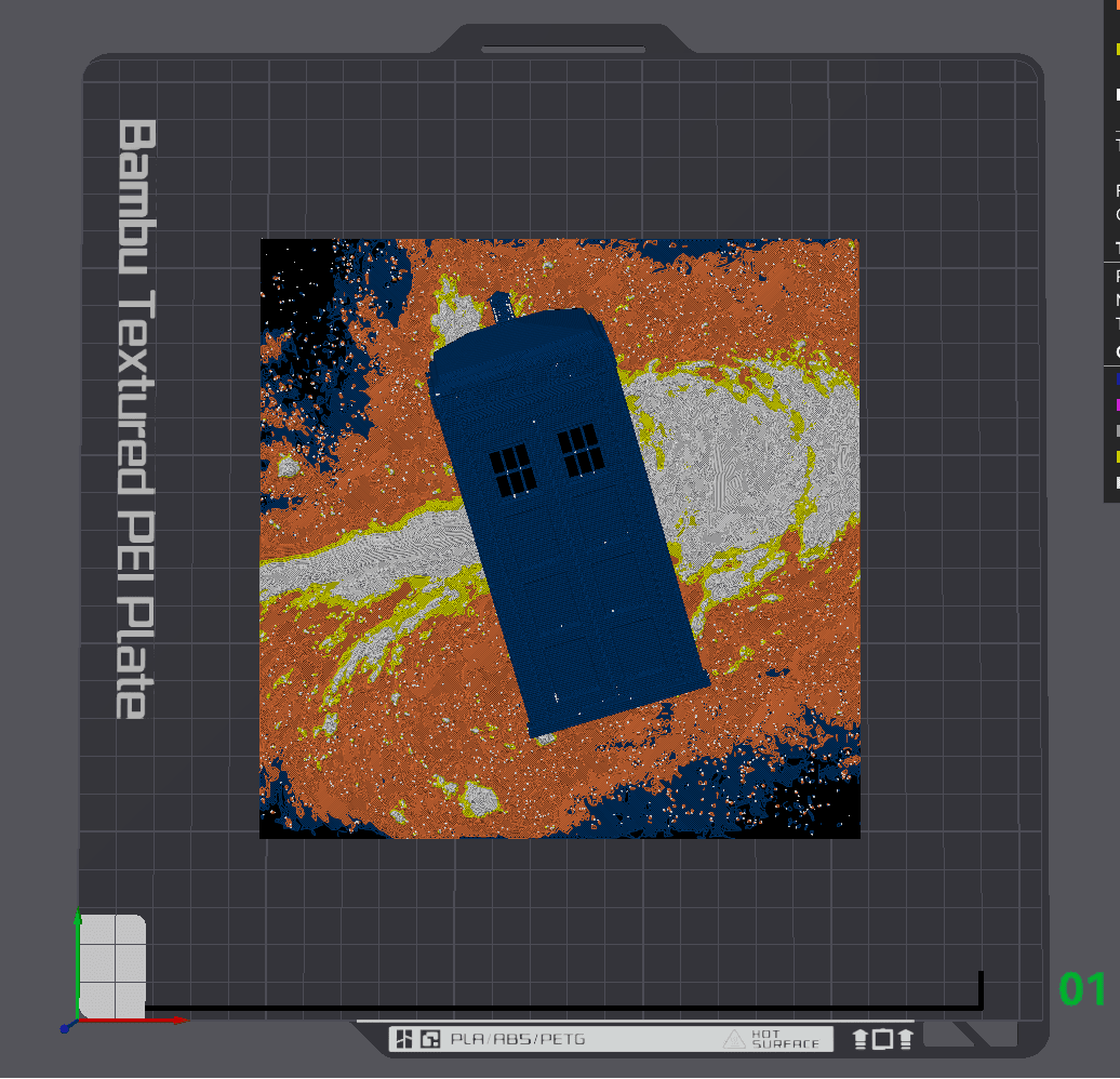 Tardis in Space - Hueforge Hybrid Print 3d model