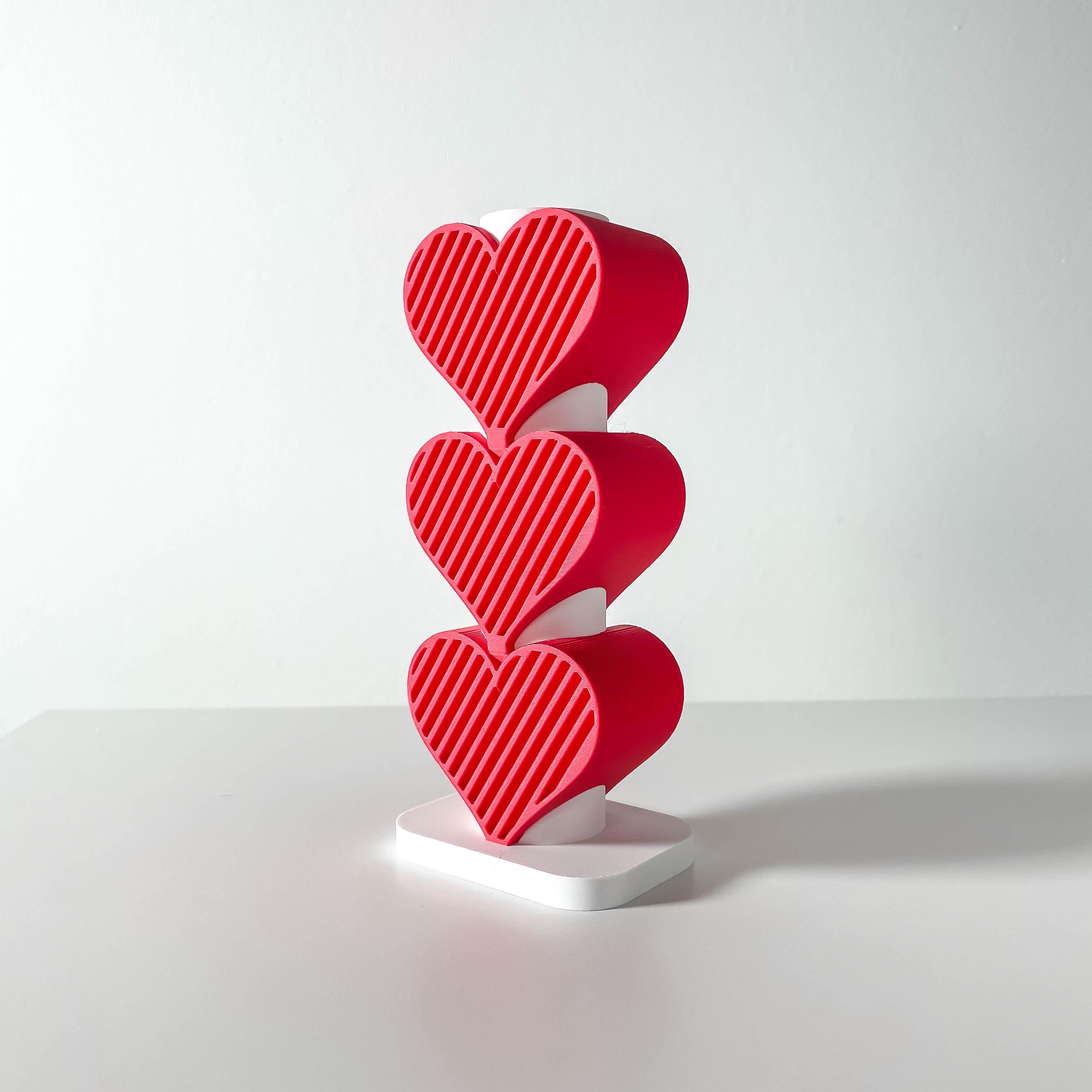 Valentine Heart Vase 2024, Modern and Unique Gift or Home Decor for Flowers  | STL File 3d model